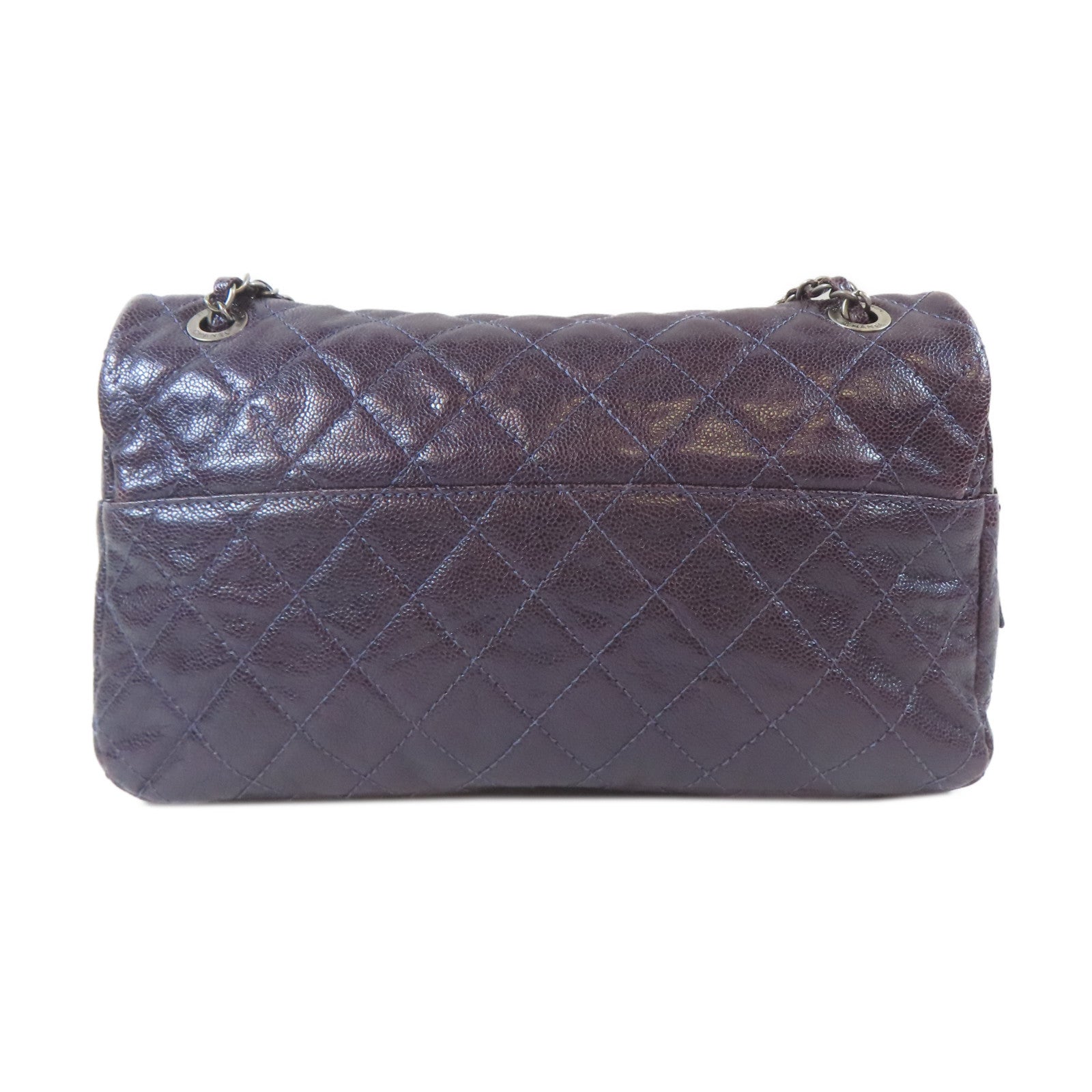 CHANEL 【激減優惠】菱格Caviar皮革Chain Shoulder Bag鏈帶肩背袋紫色