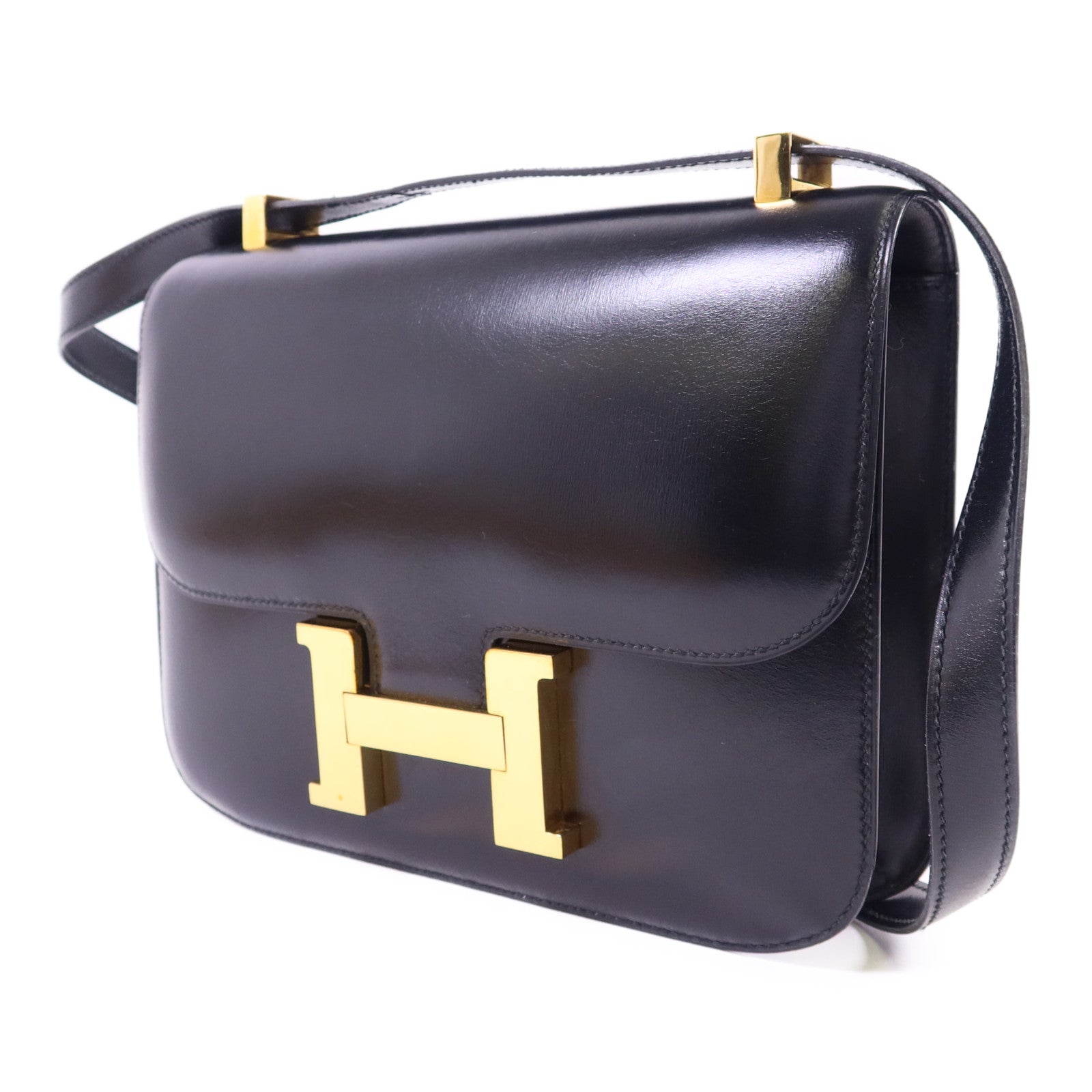HERMES Box Calf皮革Constance 24金扣肩背袋