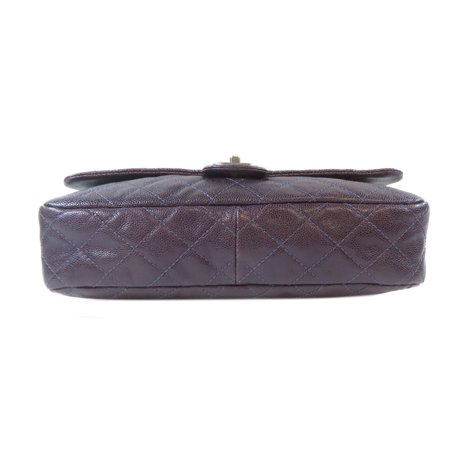 CHANEL 【激減優惠】菱格Caviar皮革Chain Shoulder Bag鏈帶肩背袋紫色