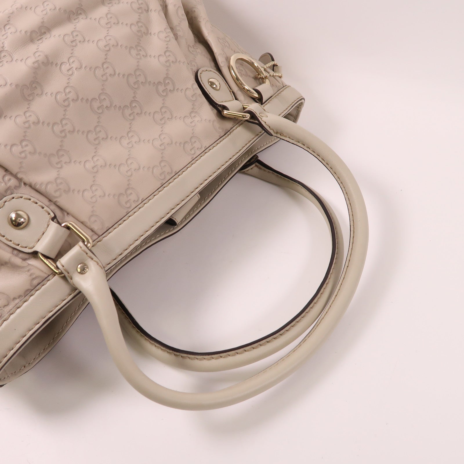 GUCCI GG GHW Sukey Shoulder Bag 296835 Calfskin Leather Beige