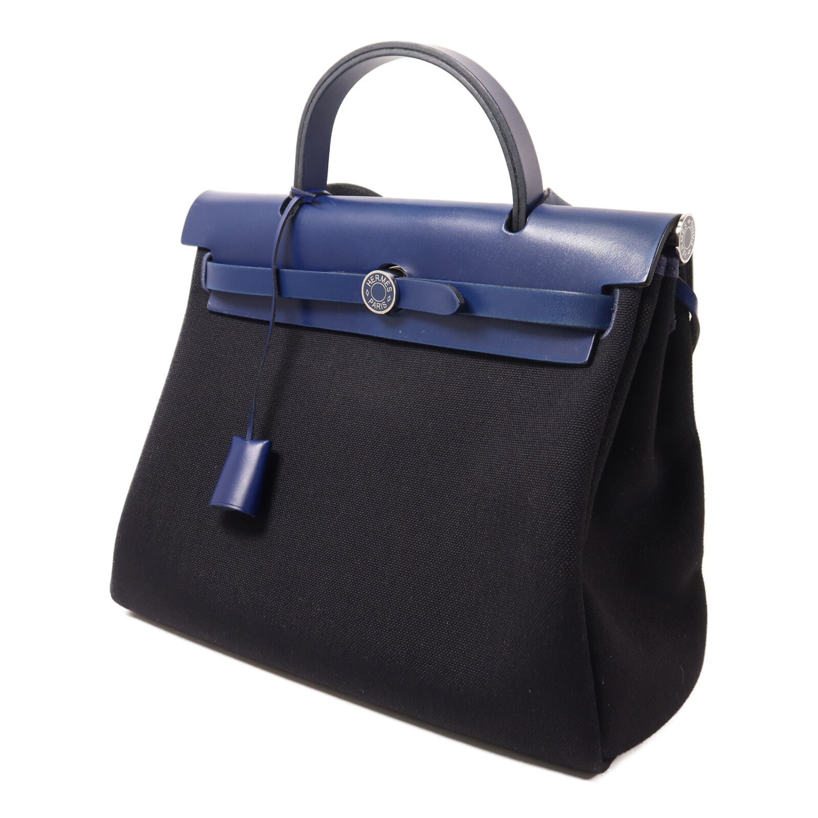 HERMES 帆布Herbag PM手挽肩背兩用袋Noir