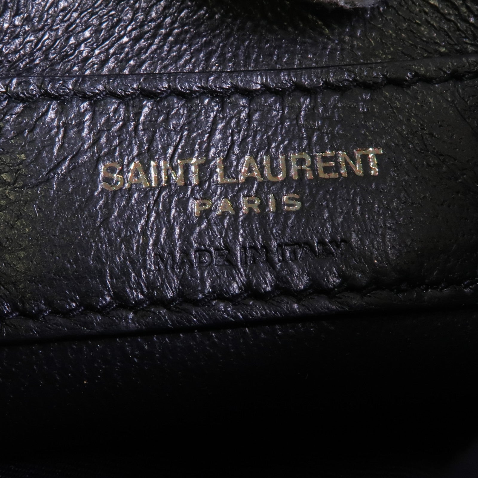 YVES SAINT LAURENT 牛皮皮革Niki Baby銀扣鏈帶肩背袋