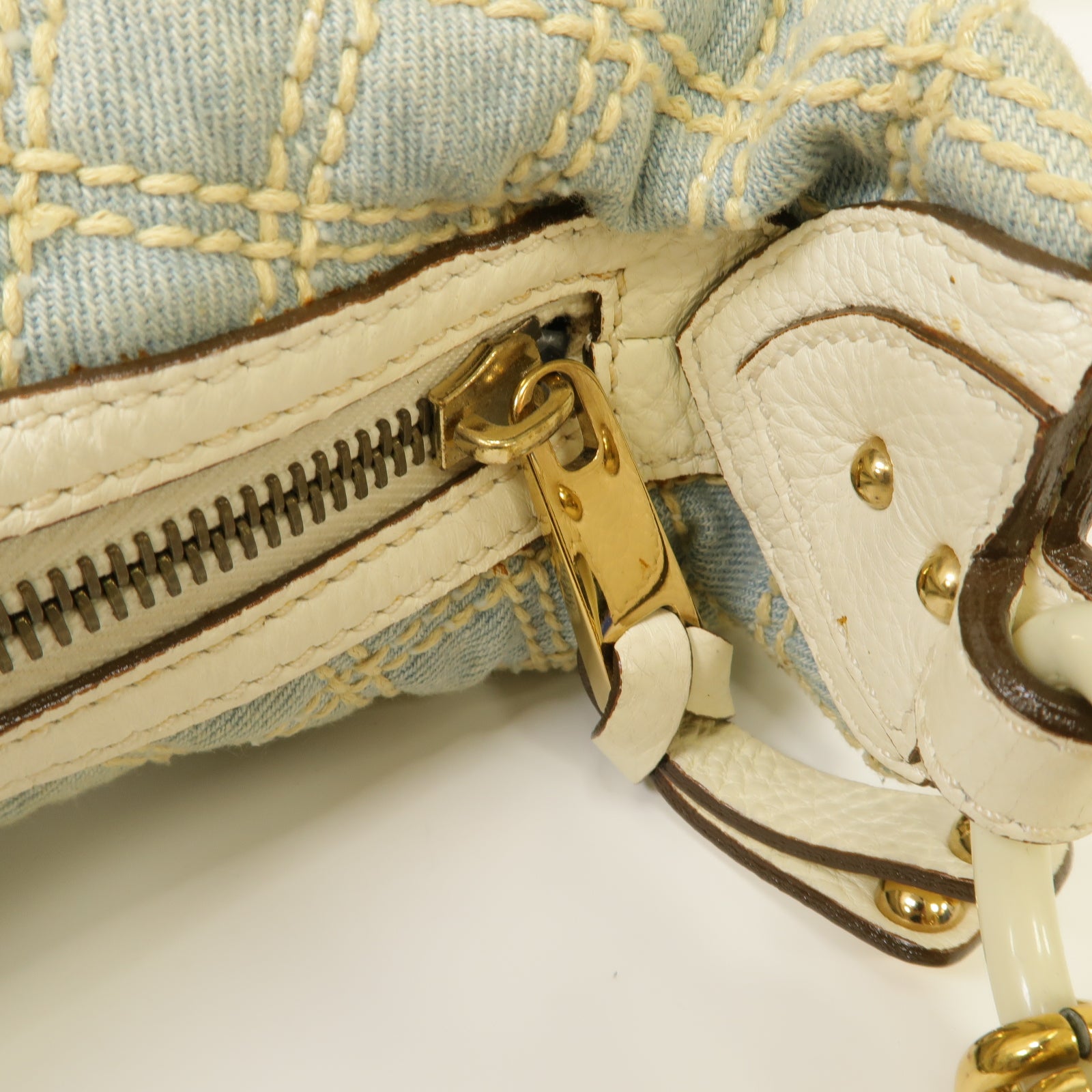 MARC JACOBS 帆布Shoulder Bag金扣肩背袋藍色