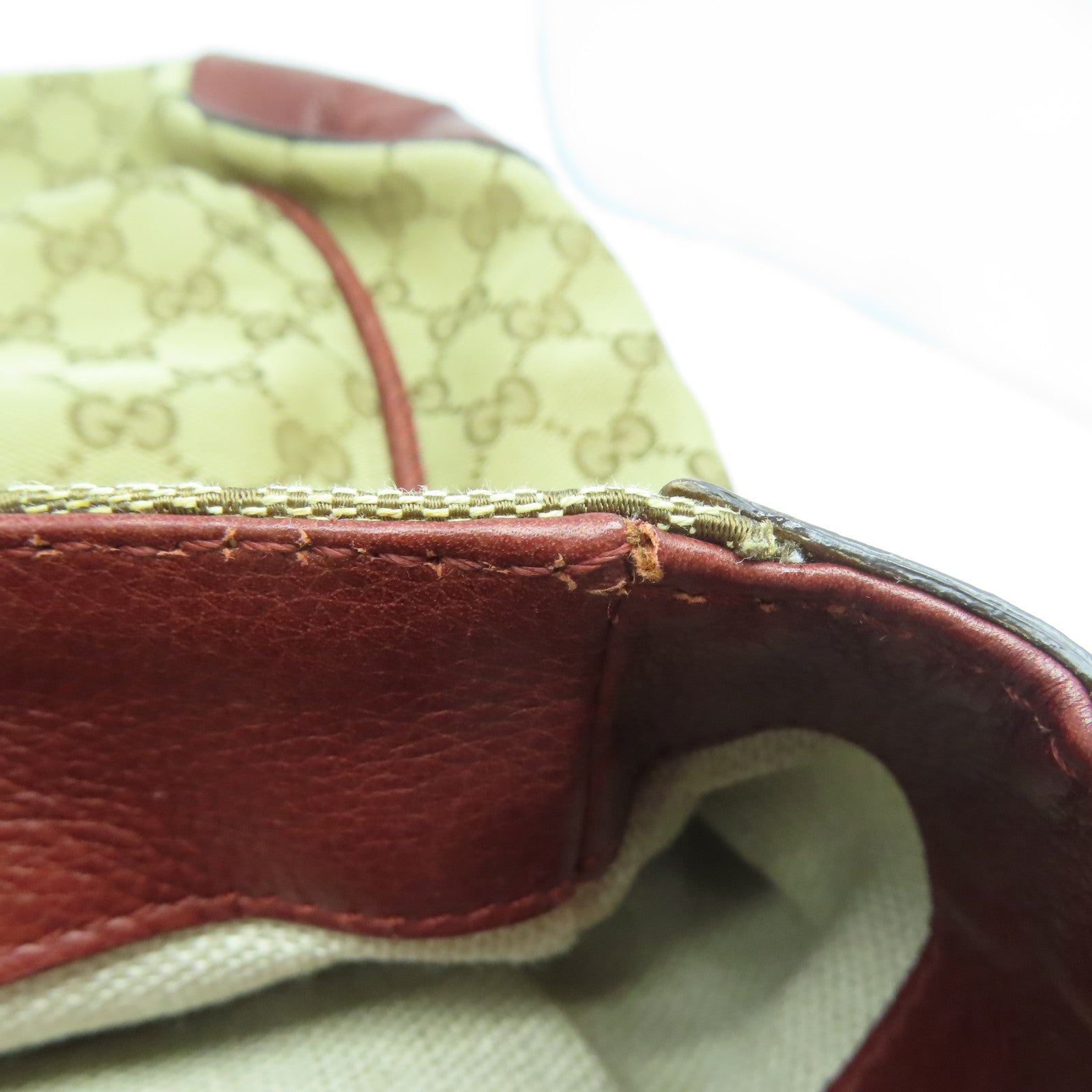 GUCCI 帆布/皮革Shoulder Bag金扣肩背袋紅色