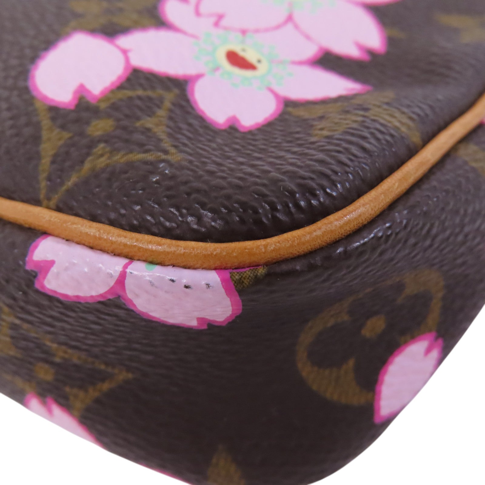 LOUIS VUITTON Monogram Cherry Blossom Pochette金扣肩背袋
