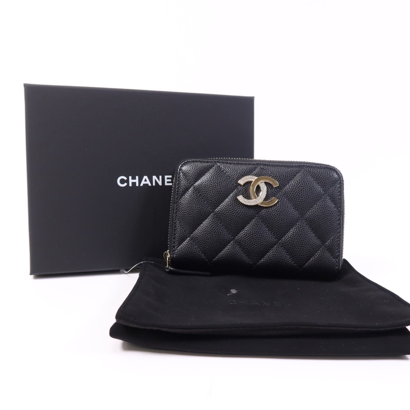 CHANEL 牛皮皮革Card Case金扣卡片套