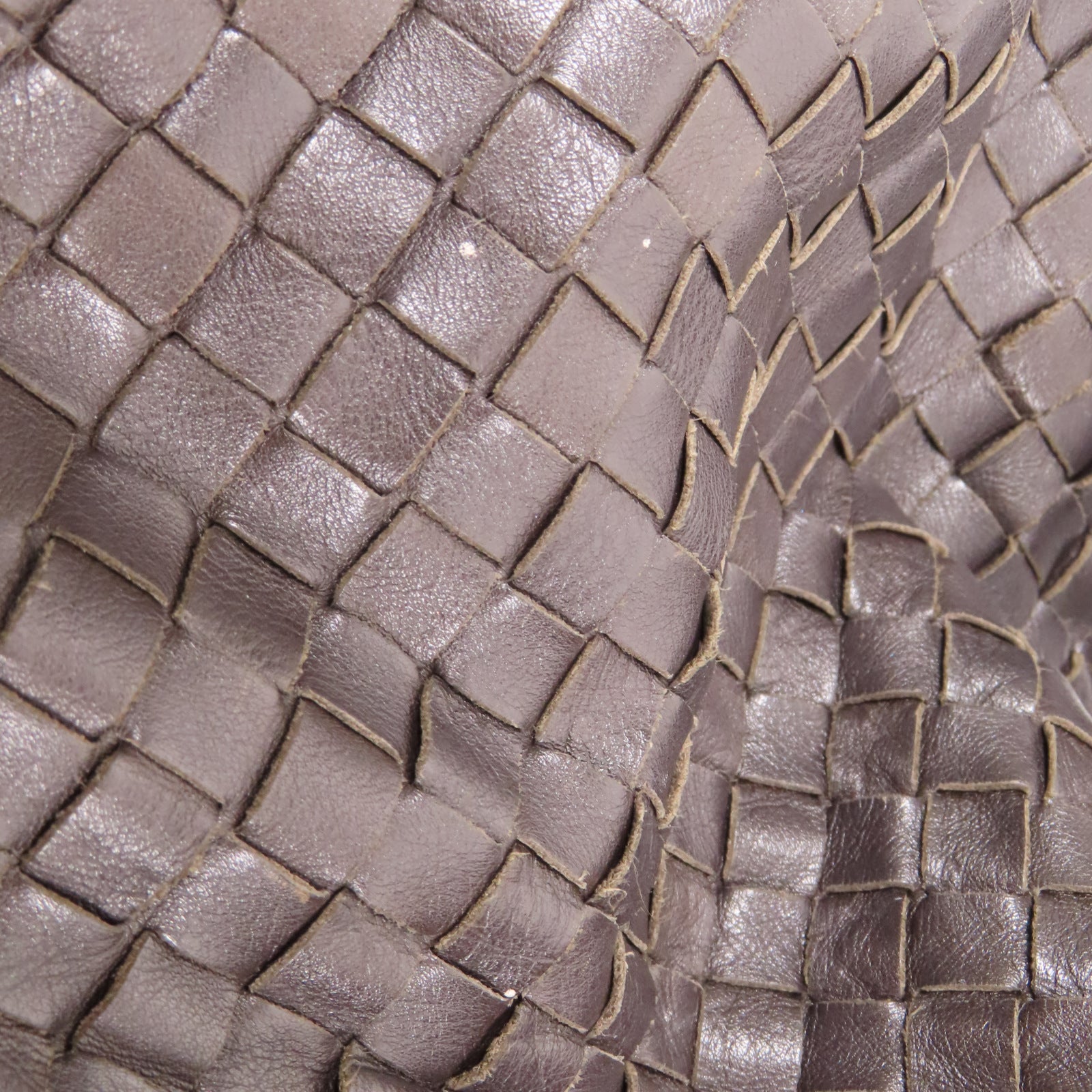 BOTTEGA VENETA 織紋皮革Handle Bag銀扣手挽袋黑色