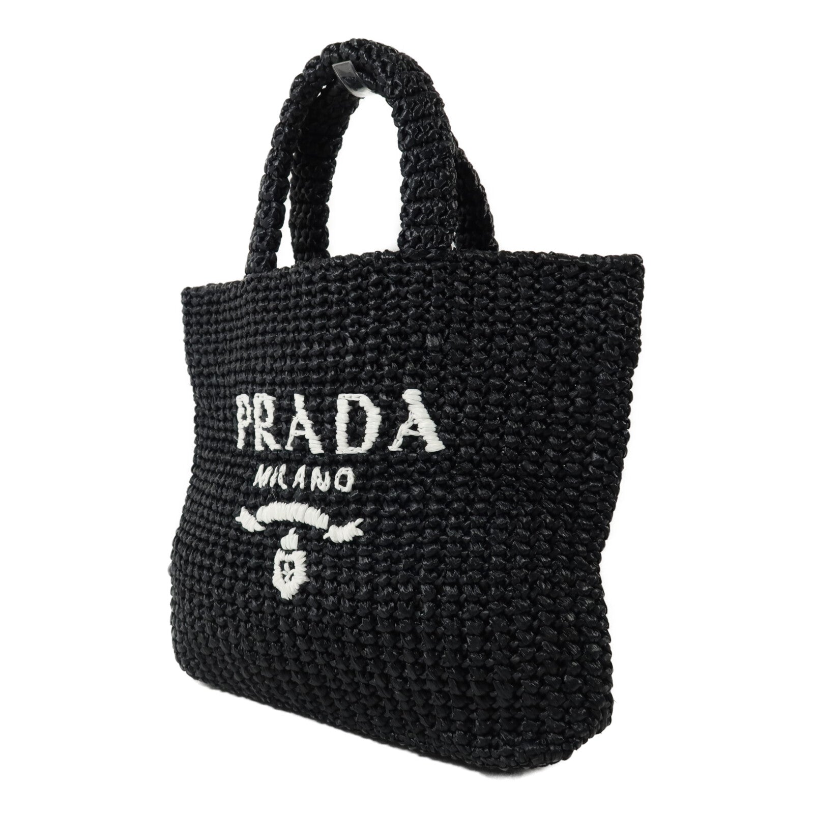 PRADA Raffia Small Crochet Tote手挽袋