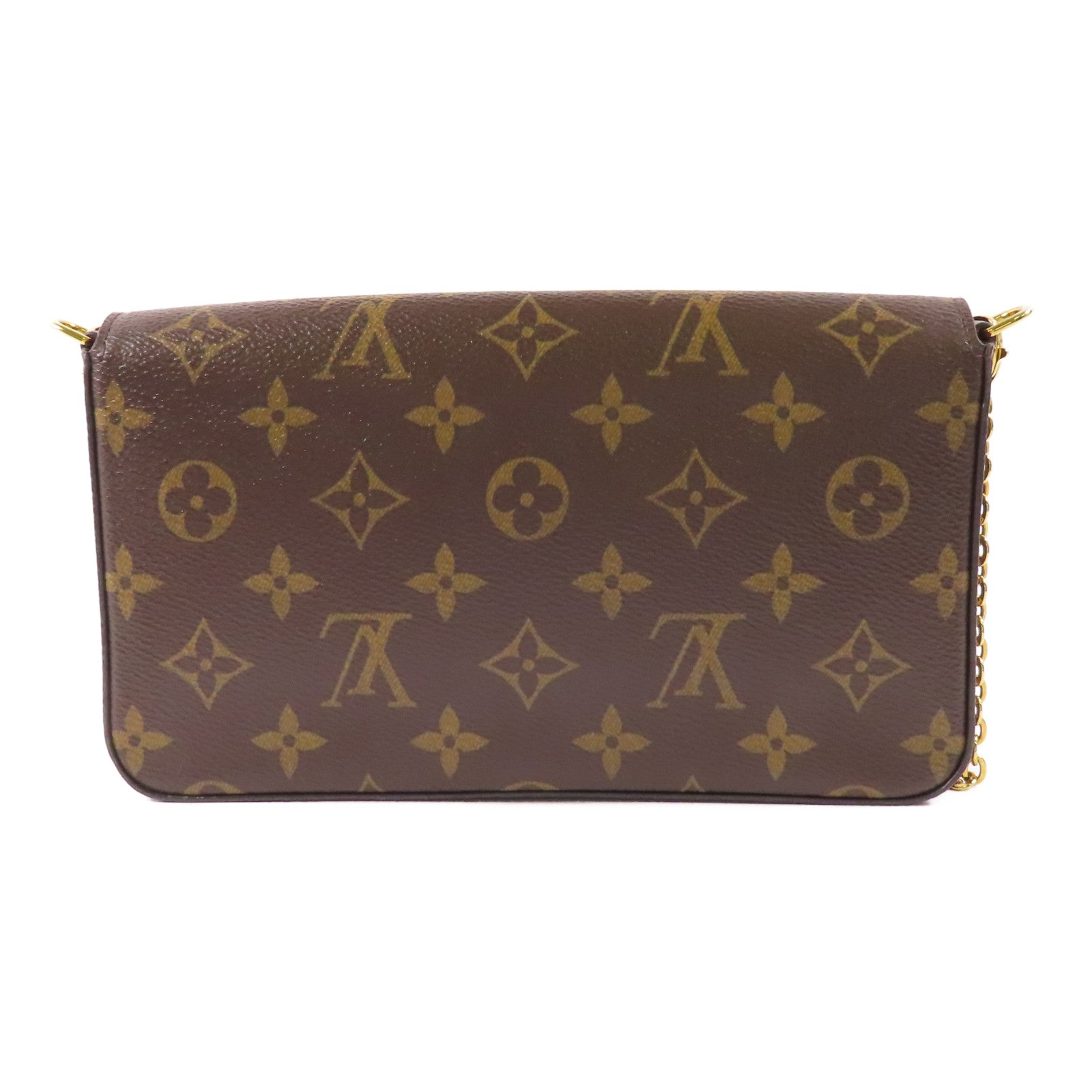 LOUIS VUITTON Monogram Felicie Pochette金扣鏈帶肩背袋