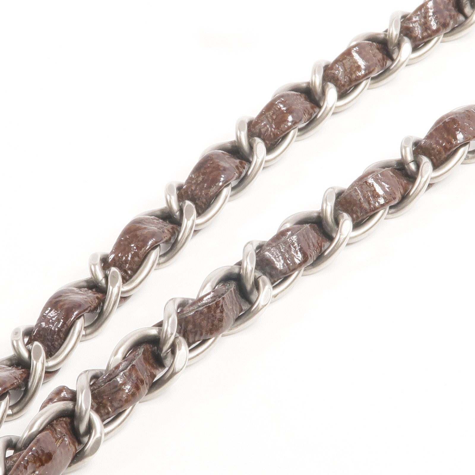 CHANEL 漆皮皮革Classic 25銀扣鏈帶肩背袋