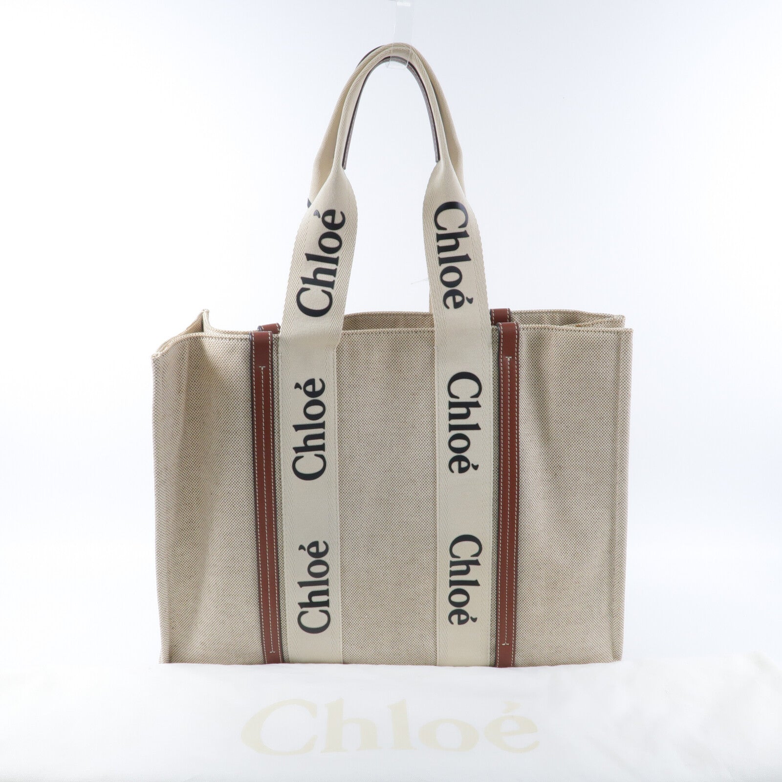 Chloe 帆布Woody Large手挽袋