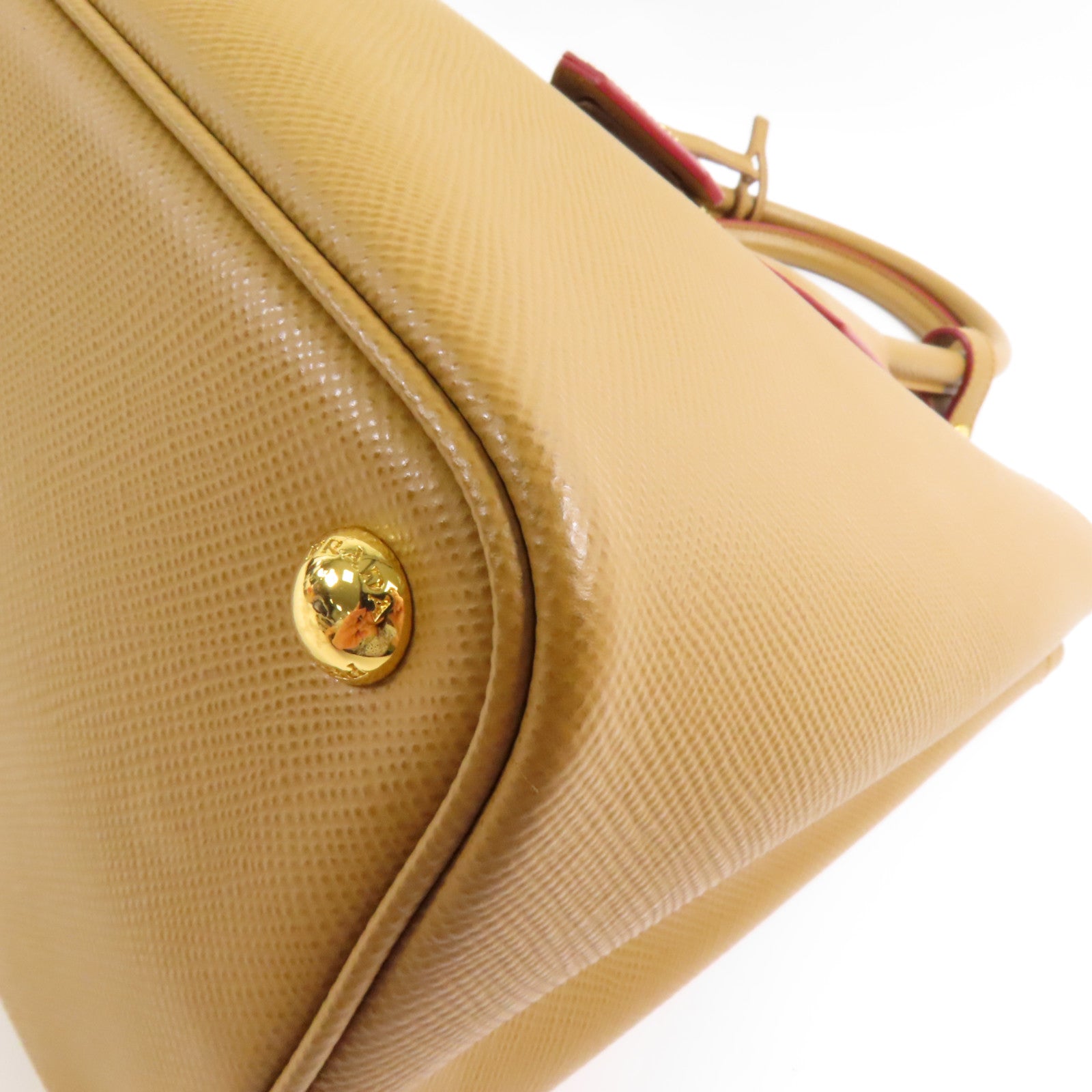 PRADA 牛皮皮革2 Way Shoulder金扣手挽肩背兩用袋