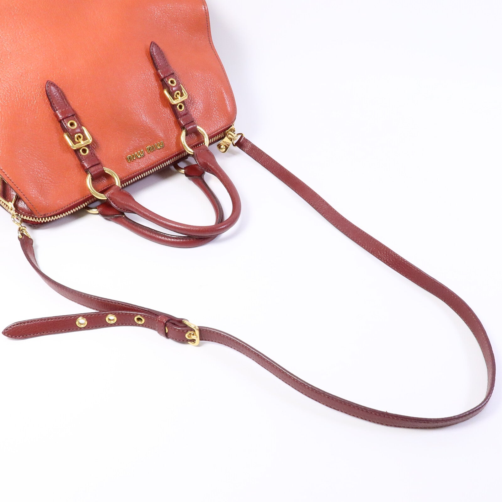 Miu Miu 羊皮皮革2 Way Shoulder Bag手挽肩背兩用袋