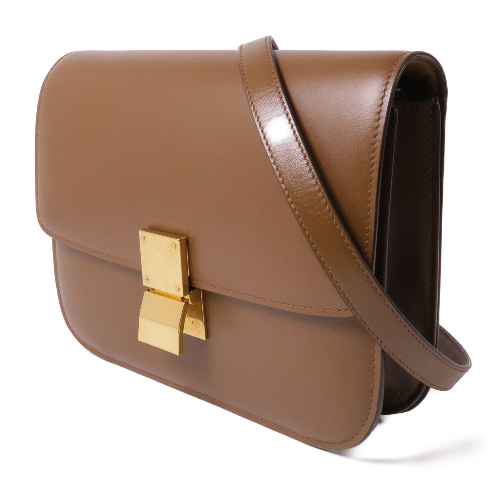 CELINE 牛皮皮革Classic Box金扣肩背袋