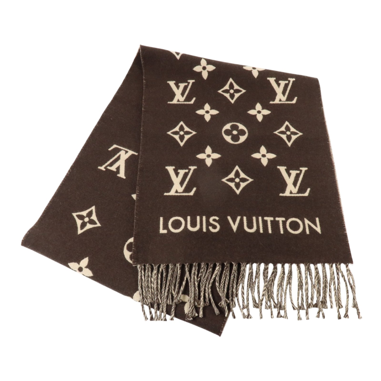LOUIS VUITTON 羊毛All About Monogram Scarf圍巾