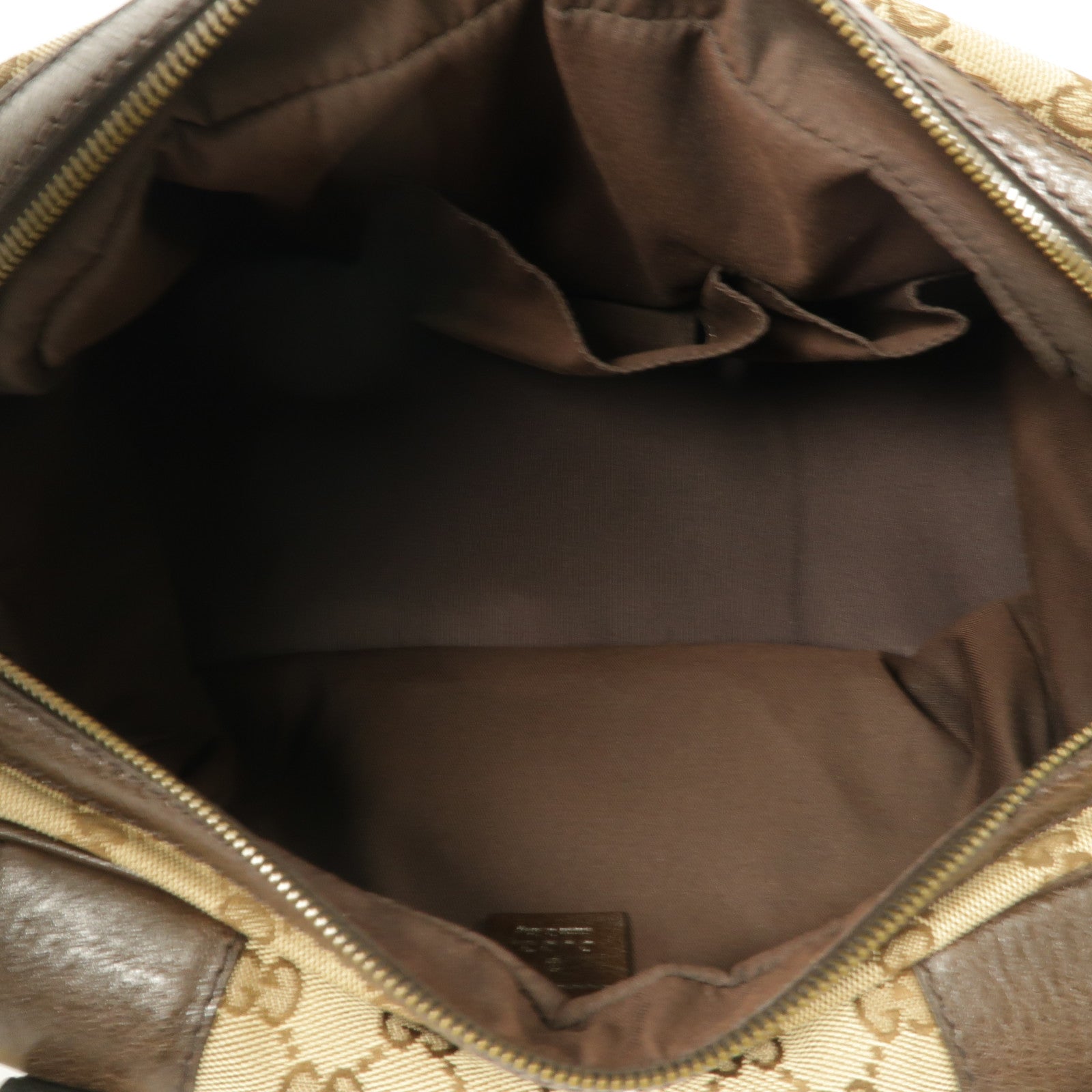 GUCCI 帆布/牛皮皮革Interlocking Boston手挽袋
