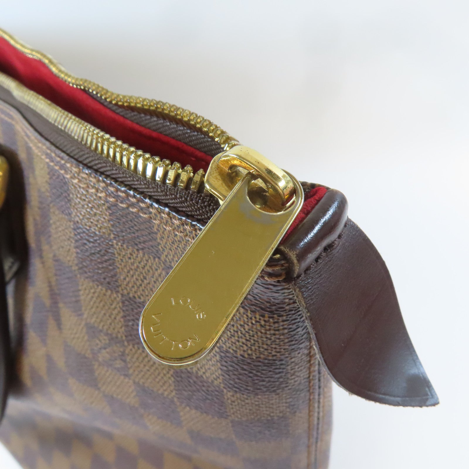 LOUIS VUITTON 【激減優惠】Damier Saleya MM金扣肩背袋啡色