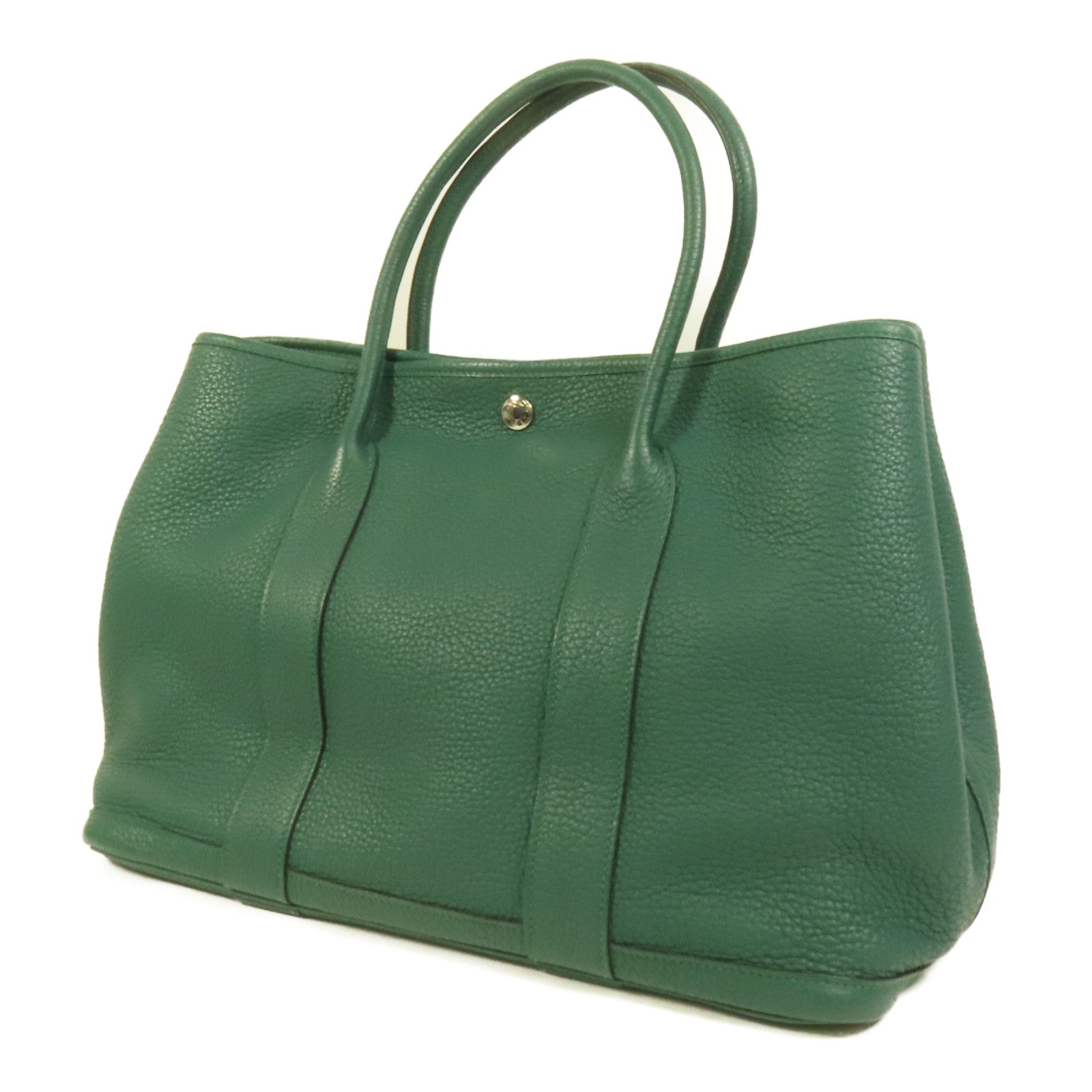 HERMES Negonda皮革Garden Party PM手挽袋Malachite