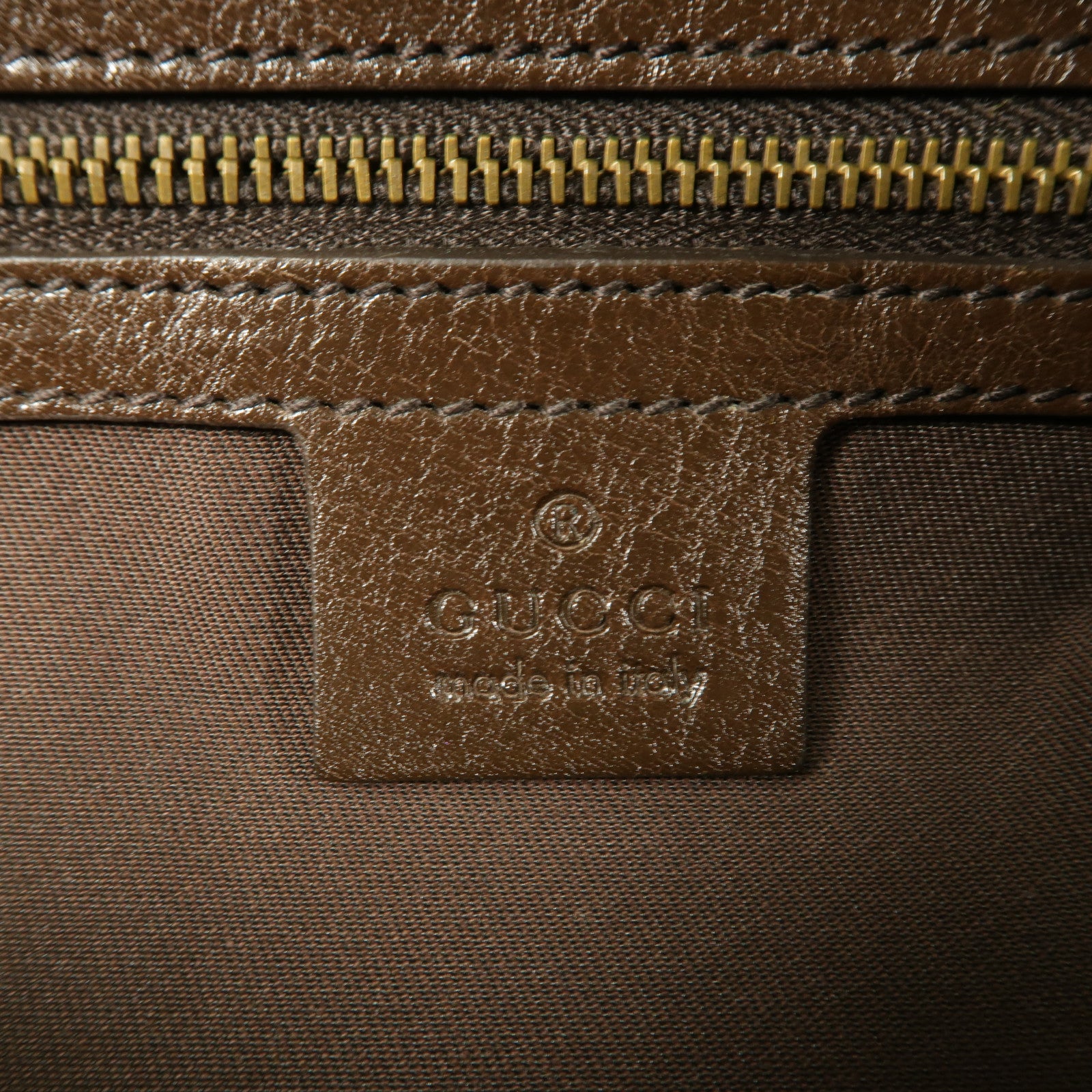GUCCI 帆布/牛皮皮革Interlocking Boston手挽袋