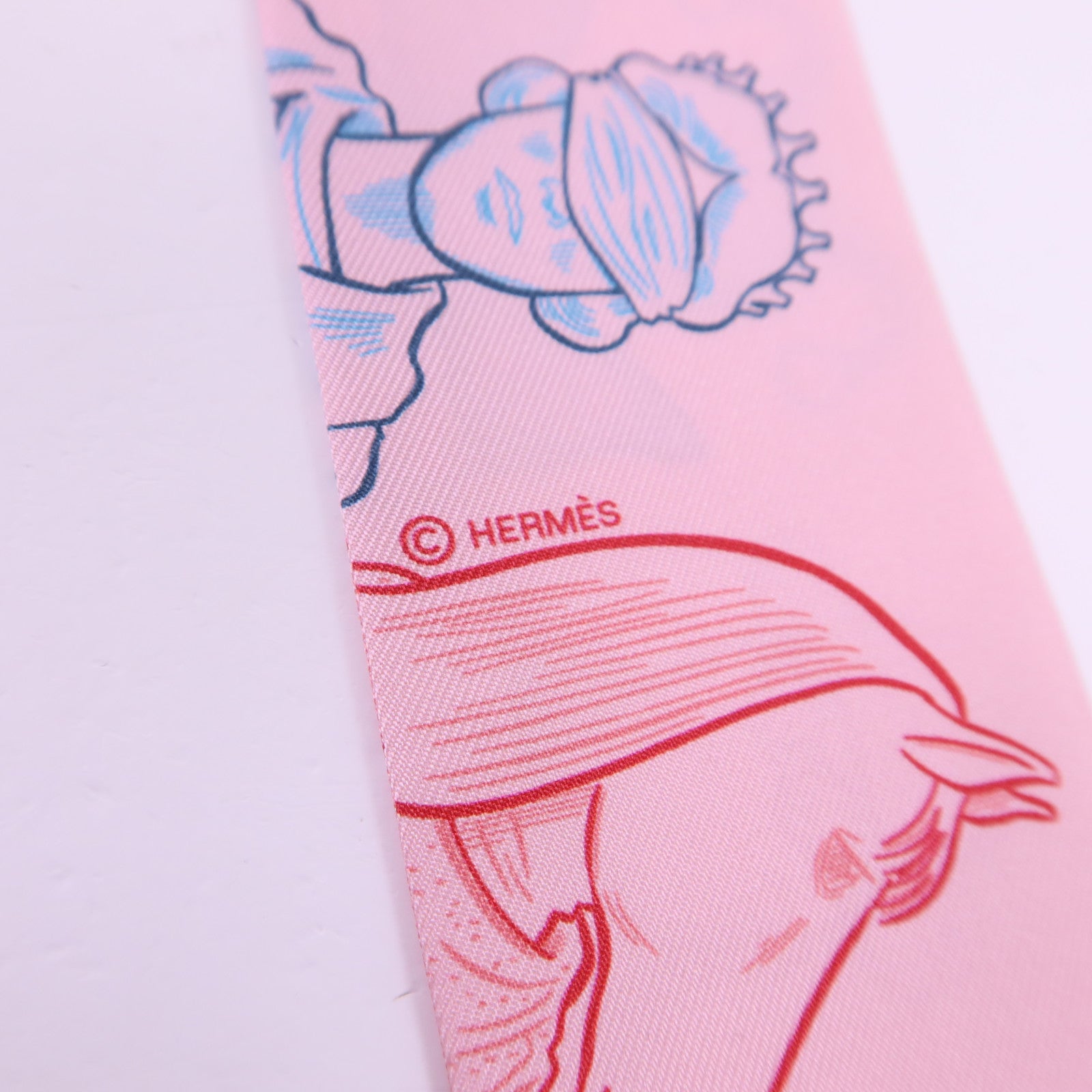 HERMES 【激減優惠】絲質Twilly絲巾