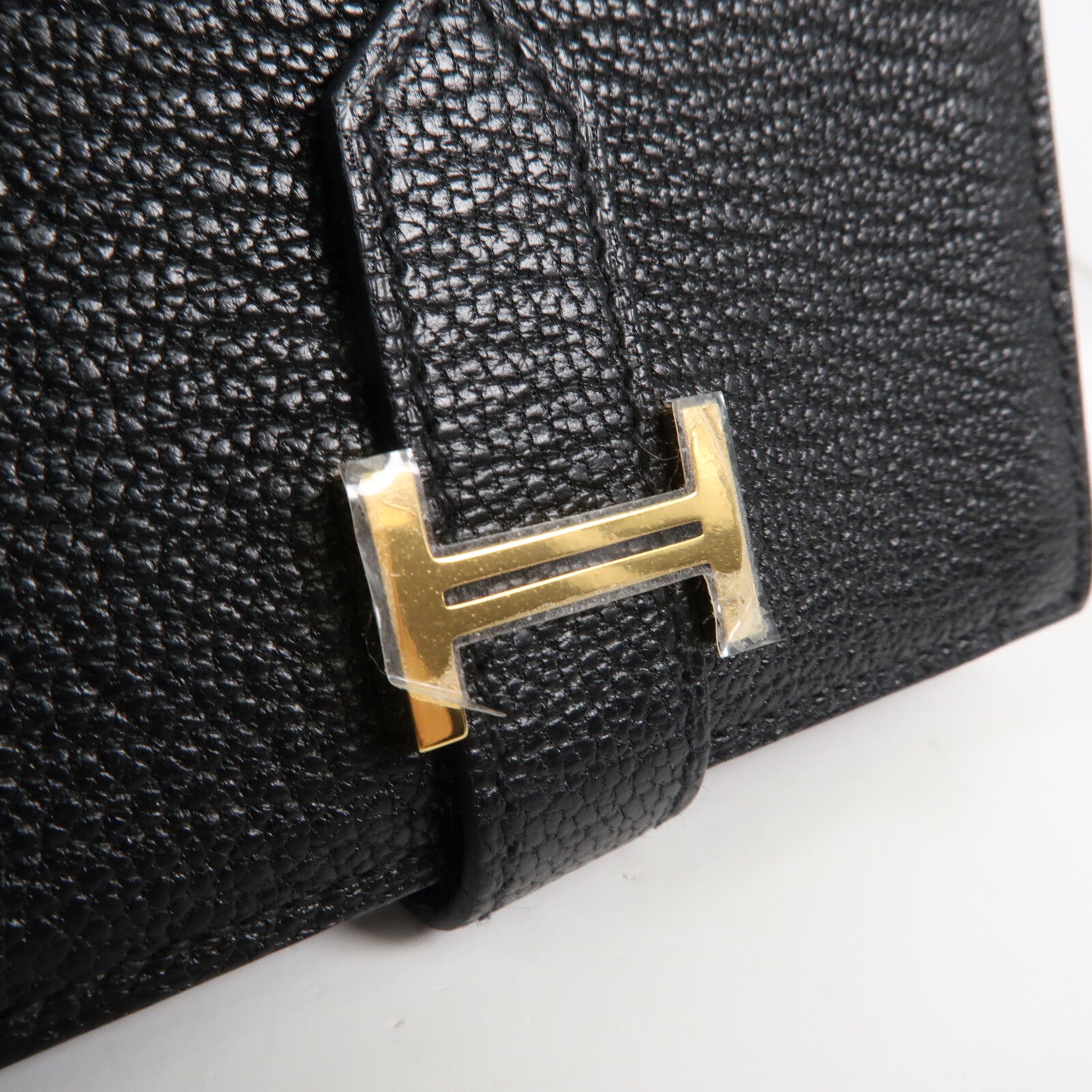 HERMES Chevre皮革Bearn Card Case金扣卡片套