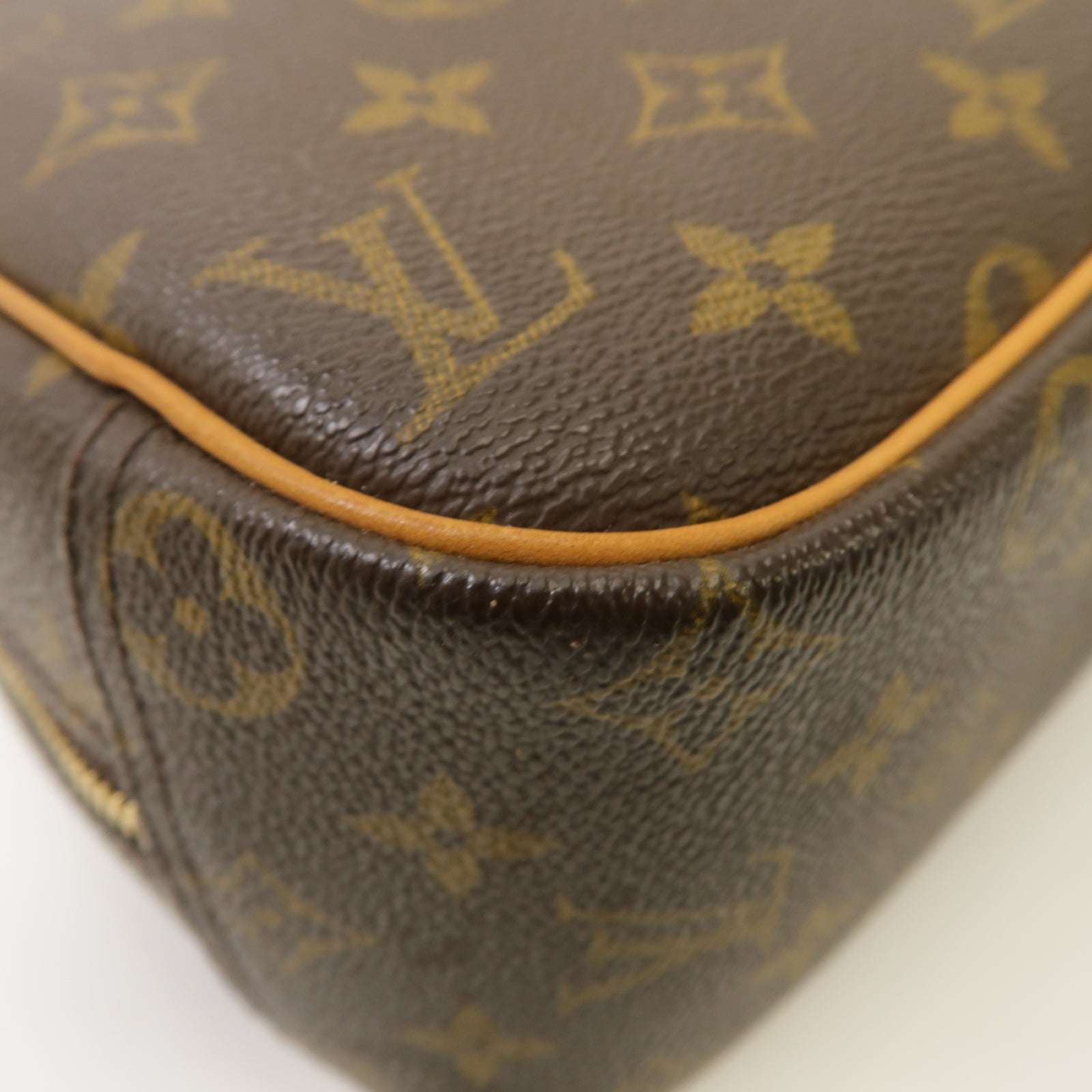 LOUIS VUITTON Monogram Trouville Hand Bag金扣手挽袋啡色