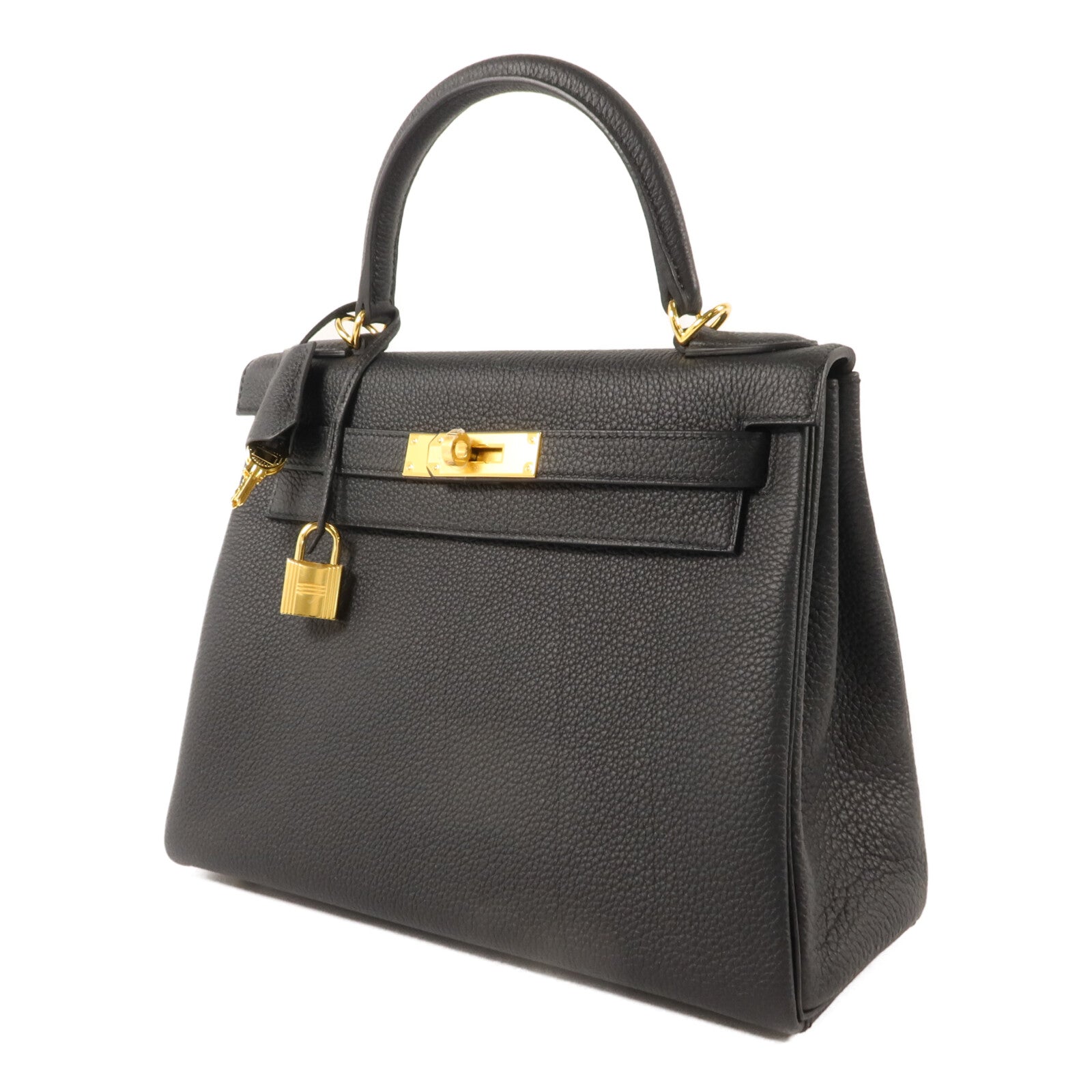 HERMES Togo皮革Kelly 28手挽肩背兩用袋Noir