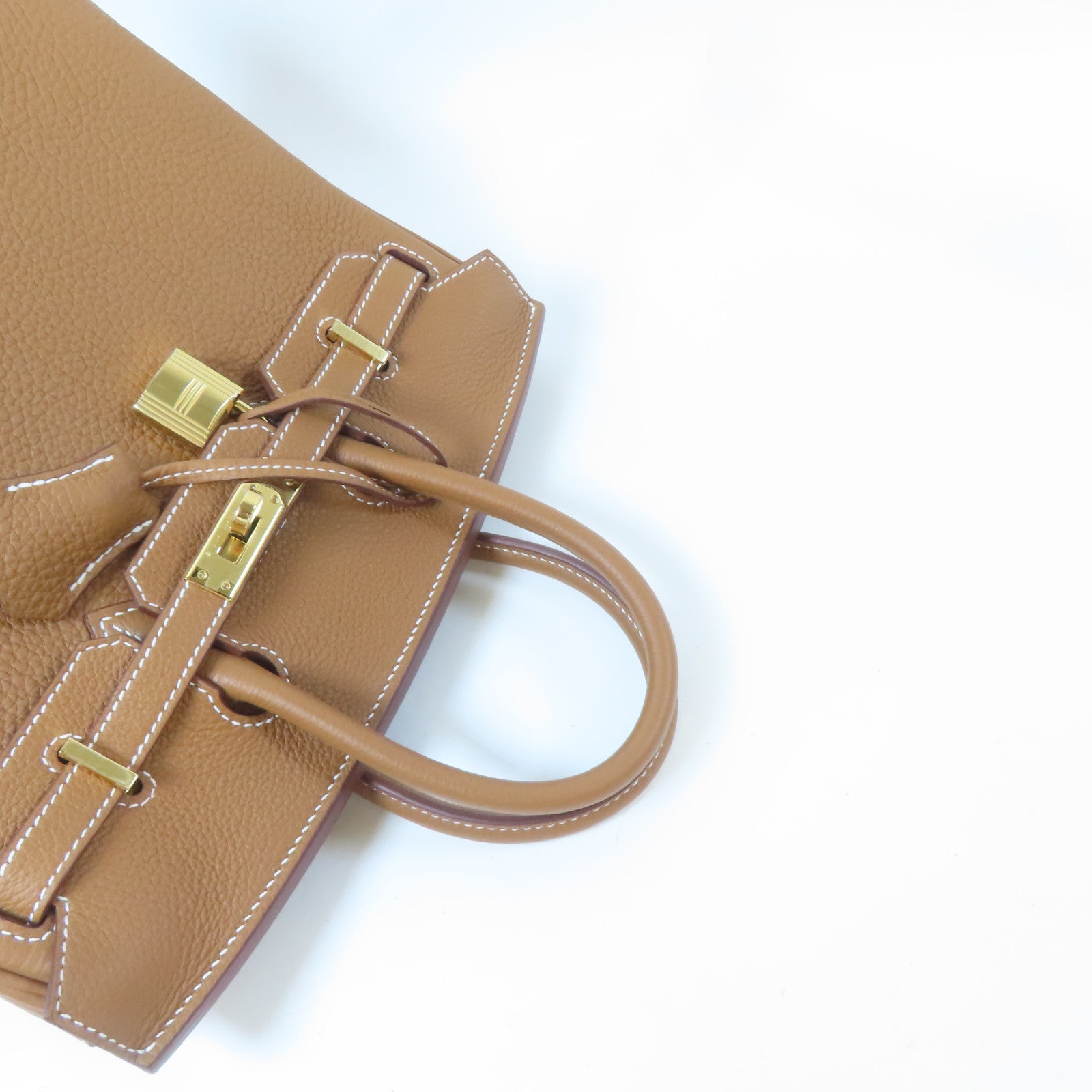 HERMES Togo皮革Birkin 25金扣手挽袋Gold/金色/啡色