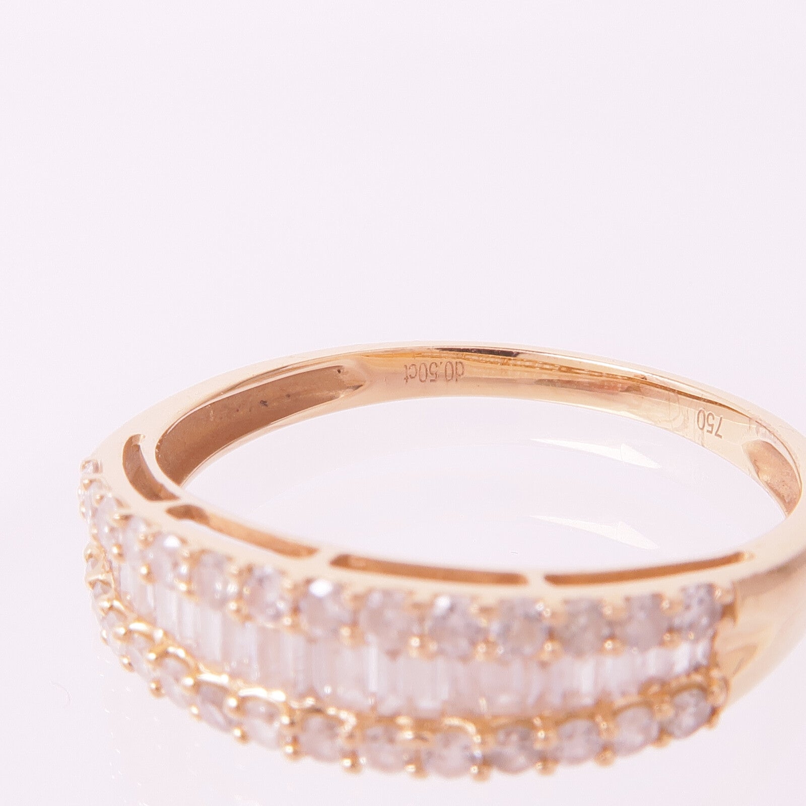 JEWELRY 18K玫瑰金Diamond Ring鑽石戒指US#8