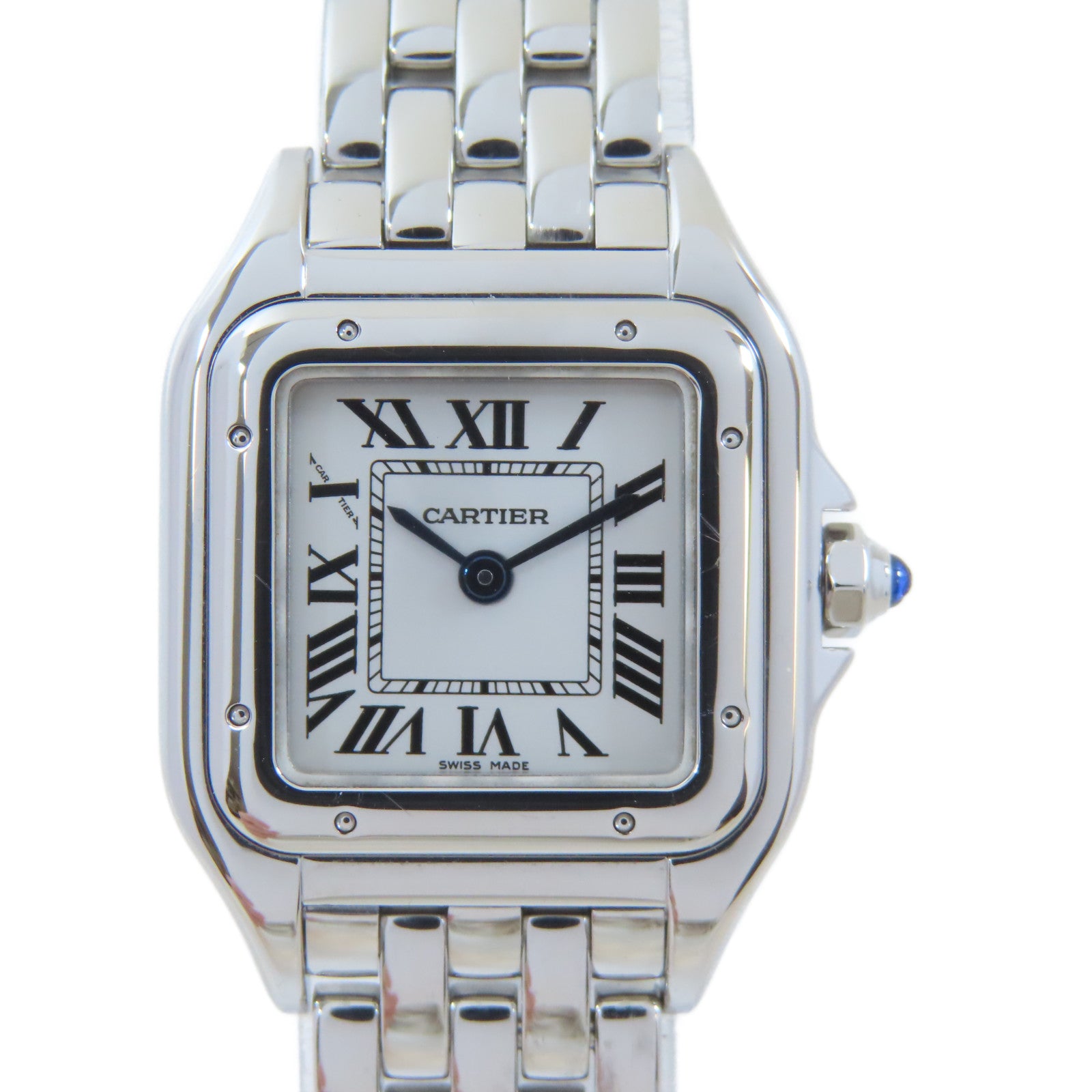 CARTIER Panthere不鏽鋼手錶石英機芯白色