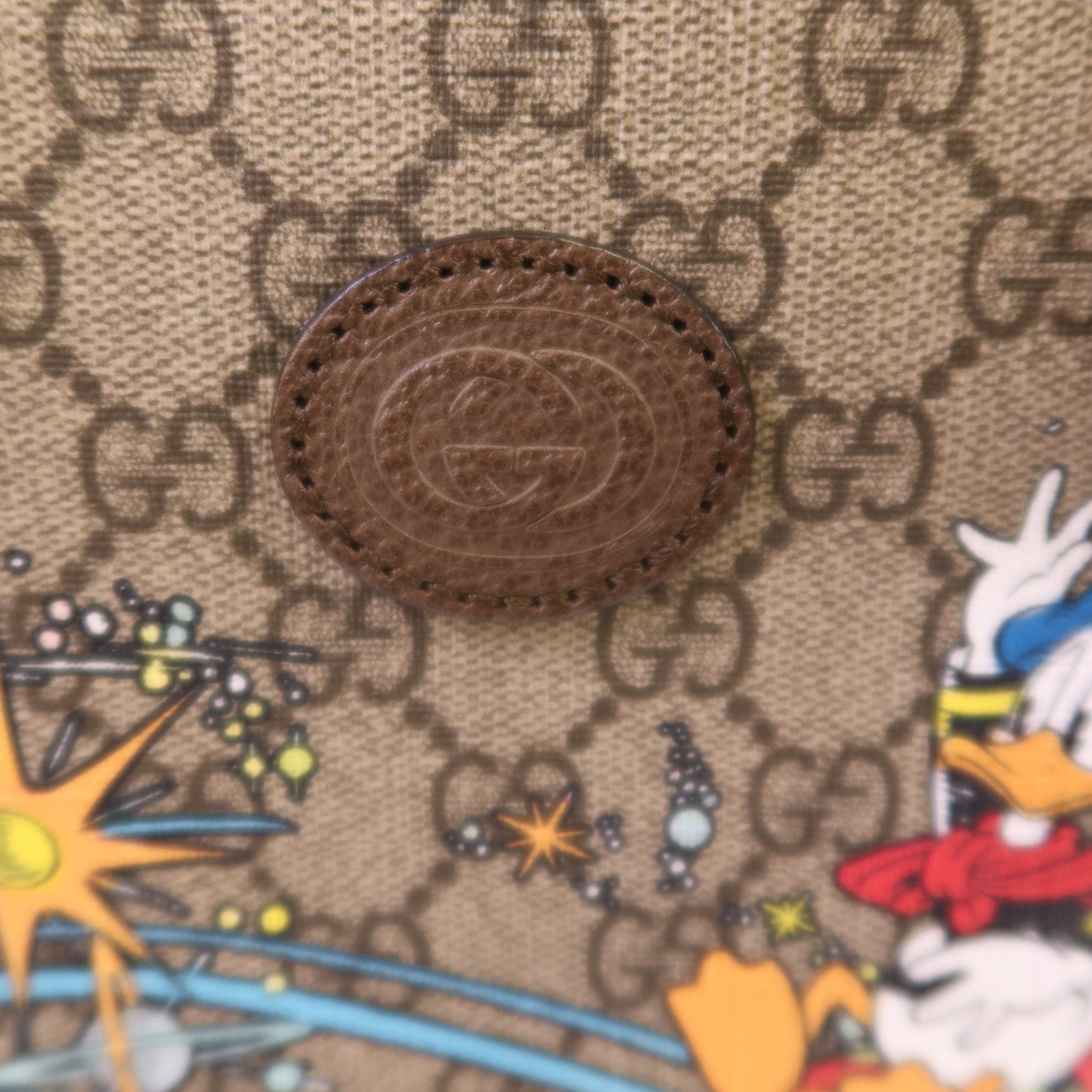 GUCCI 塗層帆布Disney GG Supreme金扣手挽肩背兩用袋