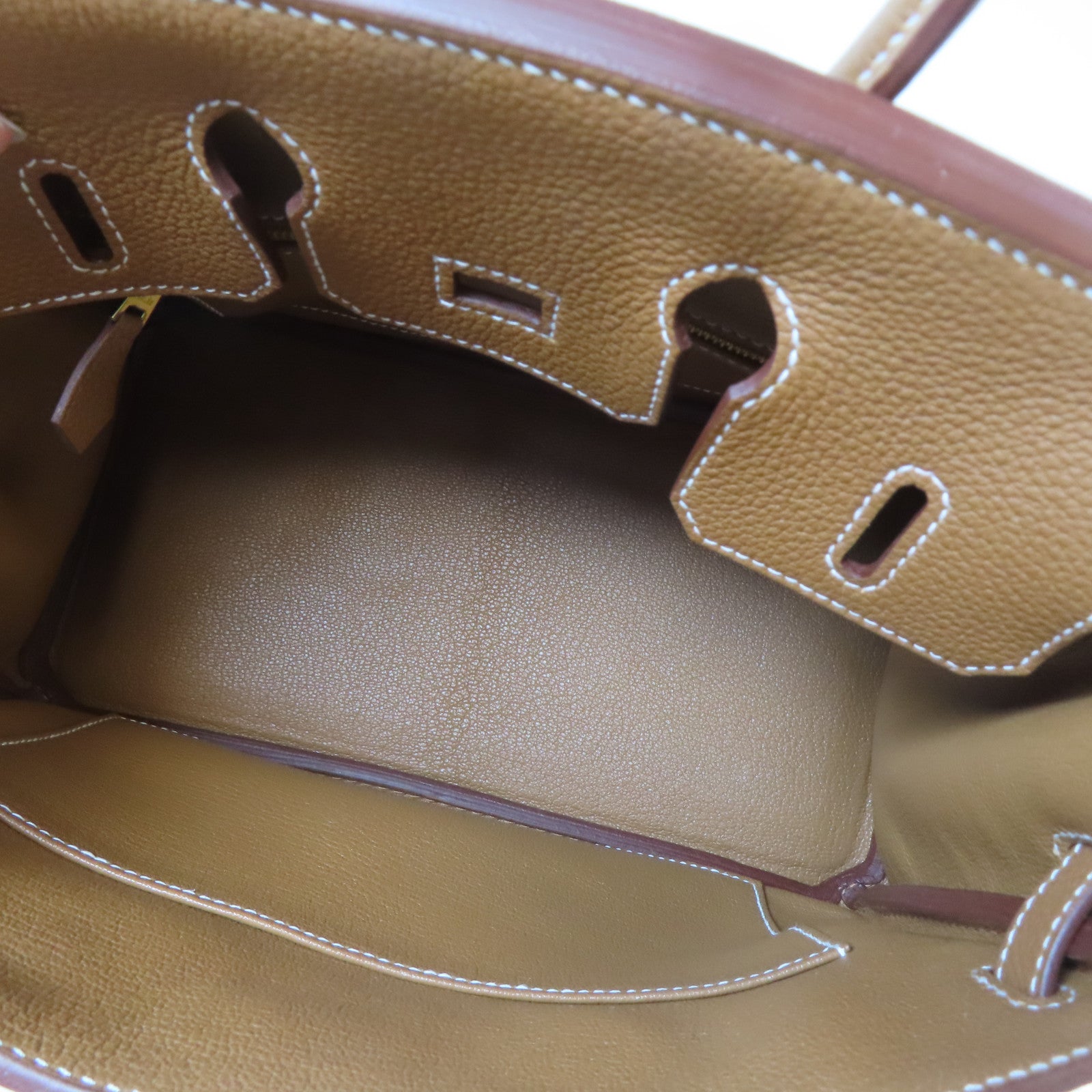 HERMES Togo皮革Birkin 25金扣手挽袋Gold/金色/啡色