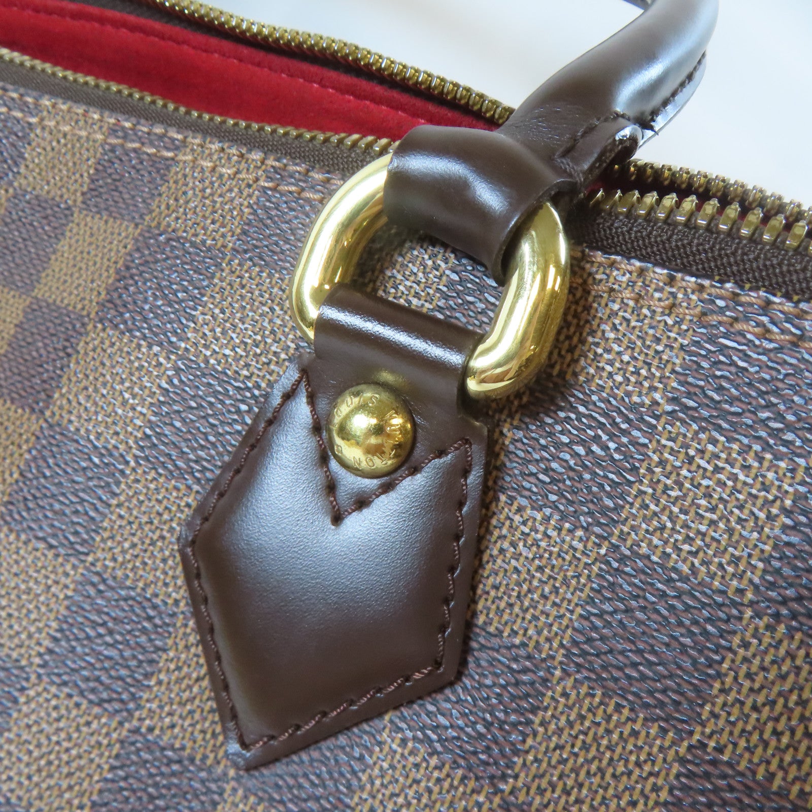 LOUIS VUITTON 【激減優惠】Damier Saleya MM金扣肩背袋啡色