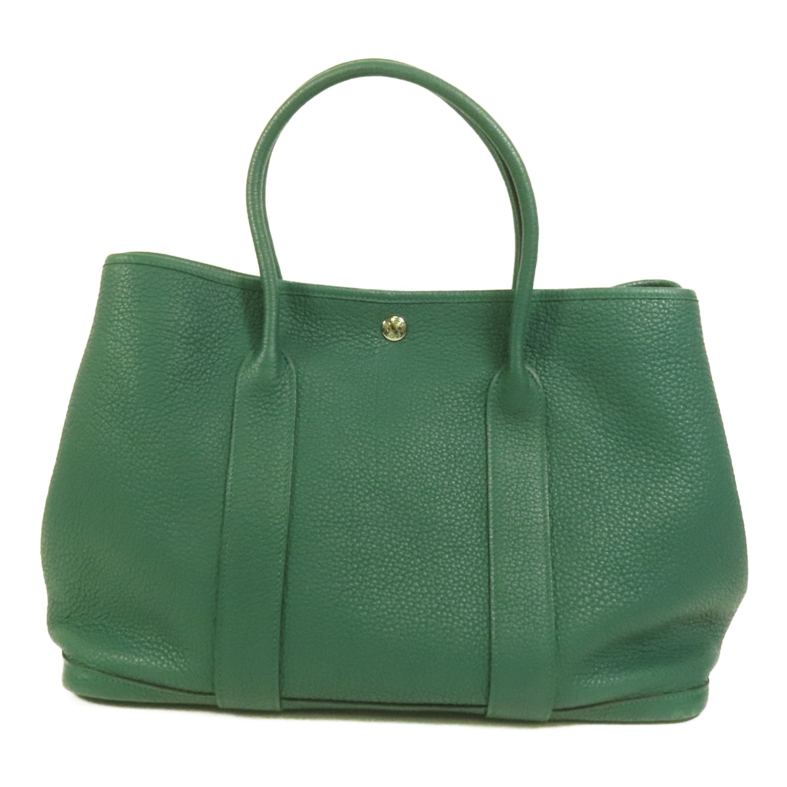 HERMES Negonda皮革Garden Party PM手挽袋Malachite