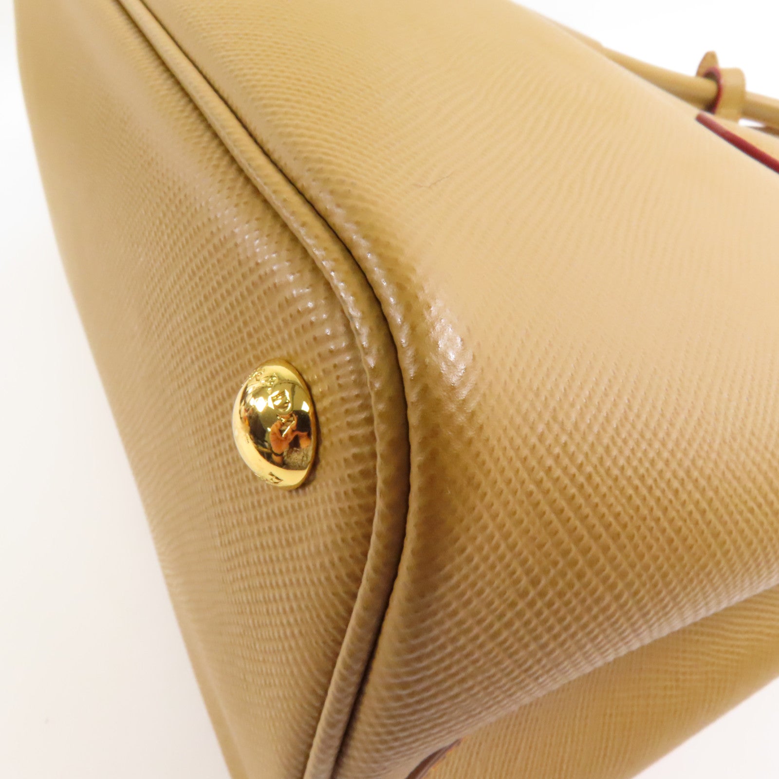PRADA 牛皮皮革2 Way Shoulder金扣手挽肩背兩用袋