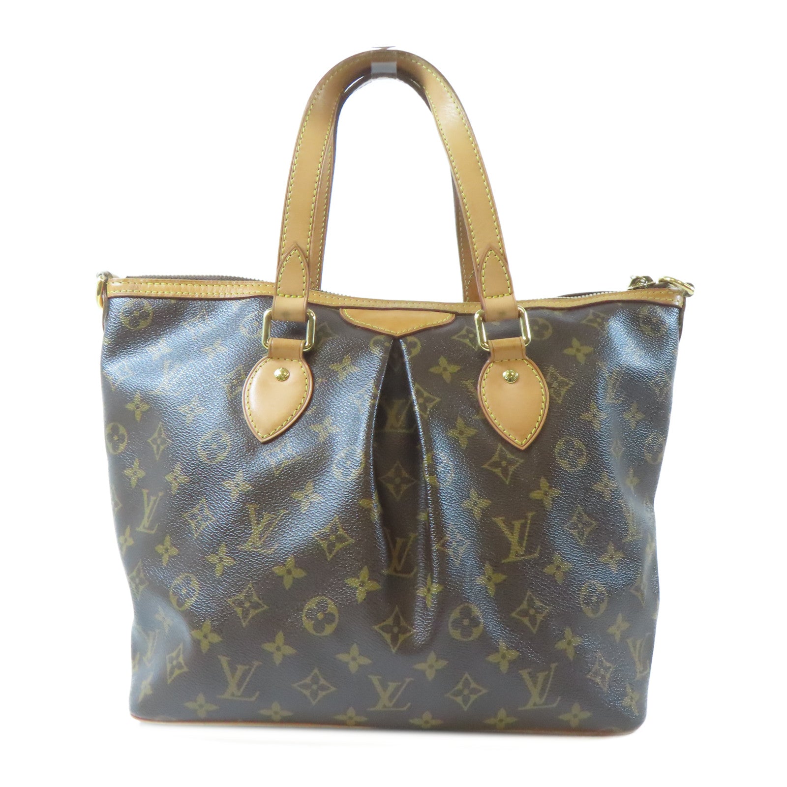 LOUIS VUITTON Monogram Palermo PM金扣手挽肩背兩用袋啡色