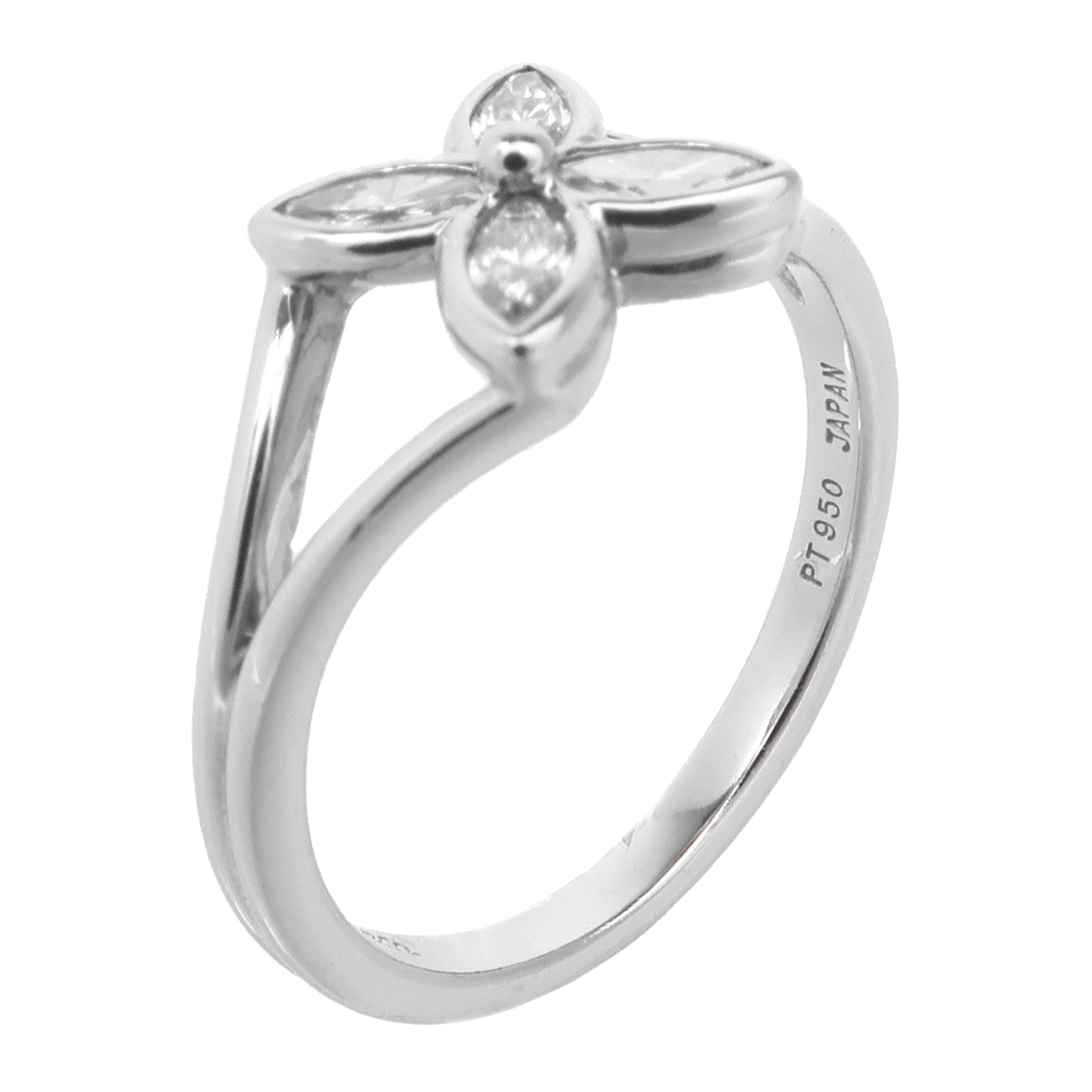 TIFFANY＆CO 【激減優惠】PT950鉑金Floral Ring 1997戒指US#4.25