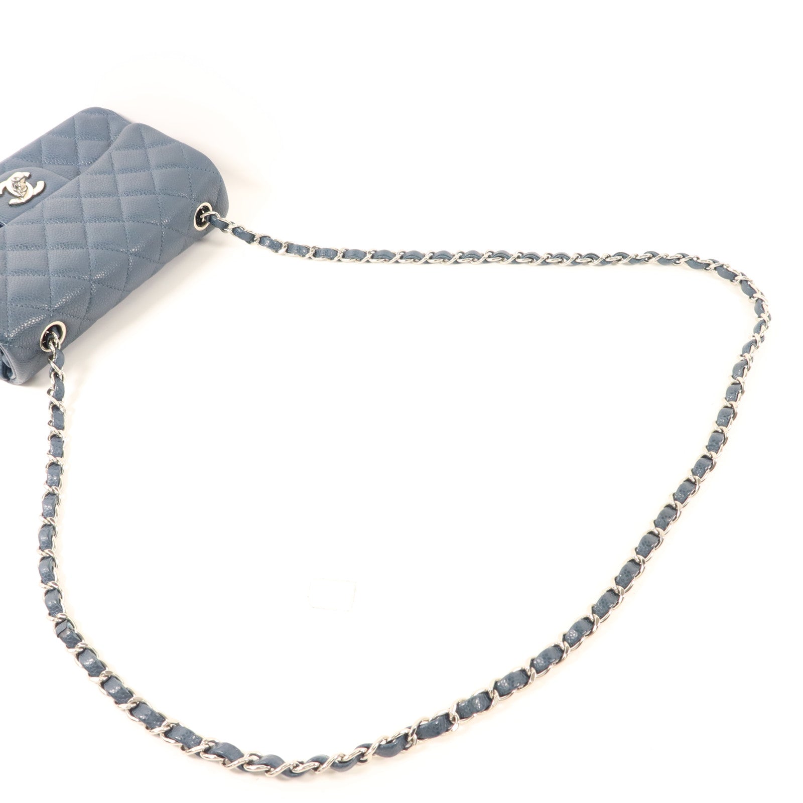 CHANEL 牛皮皮革Classic 20銀扣鏈帶肩背袋