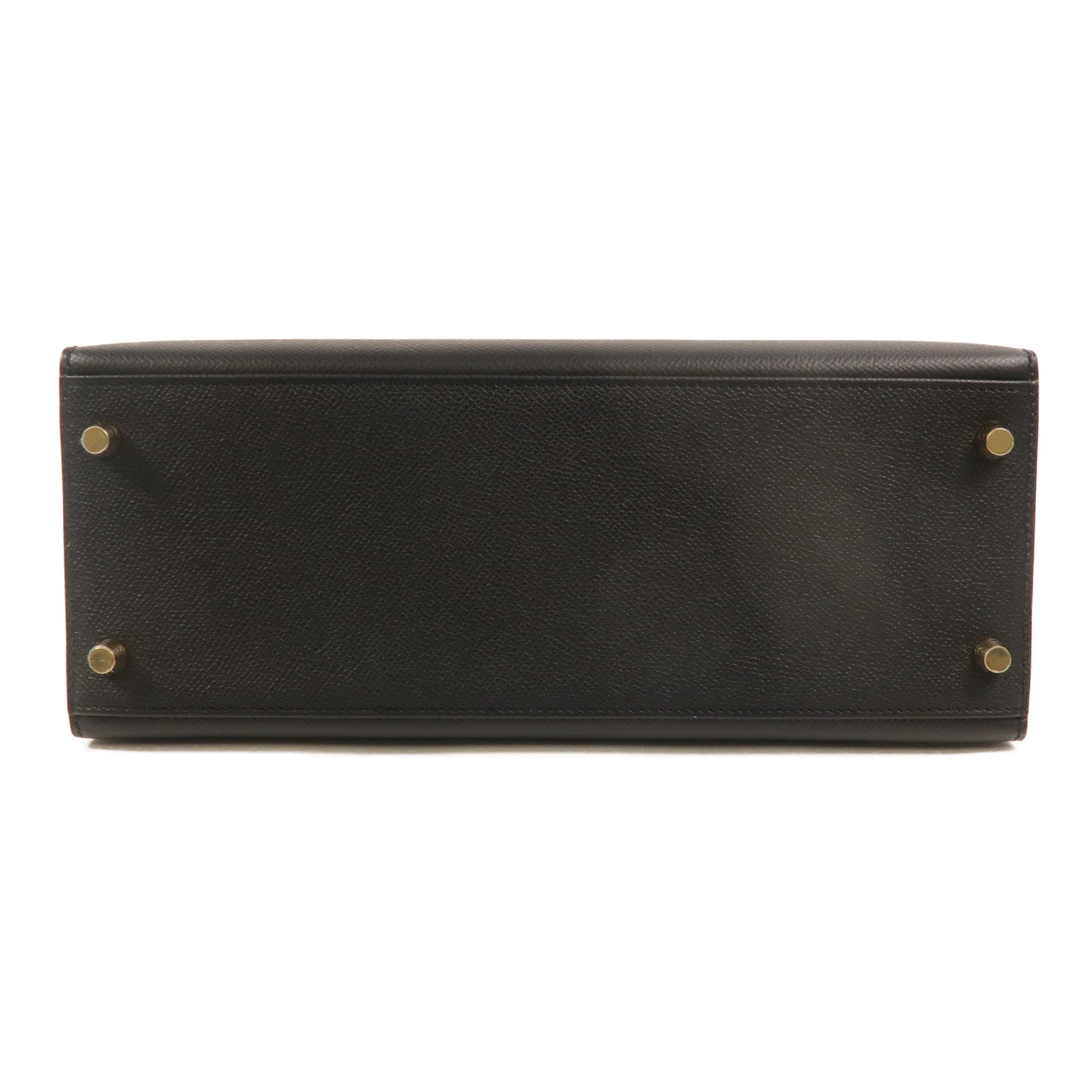 HERMES Epsom皮革Kelly 28 SPO手挽肩背兩用袋Noir/Craie