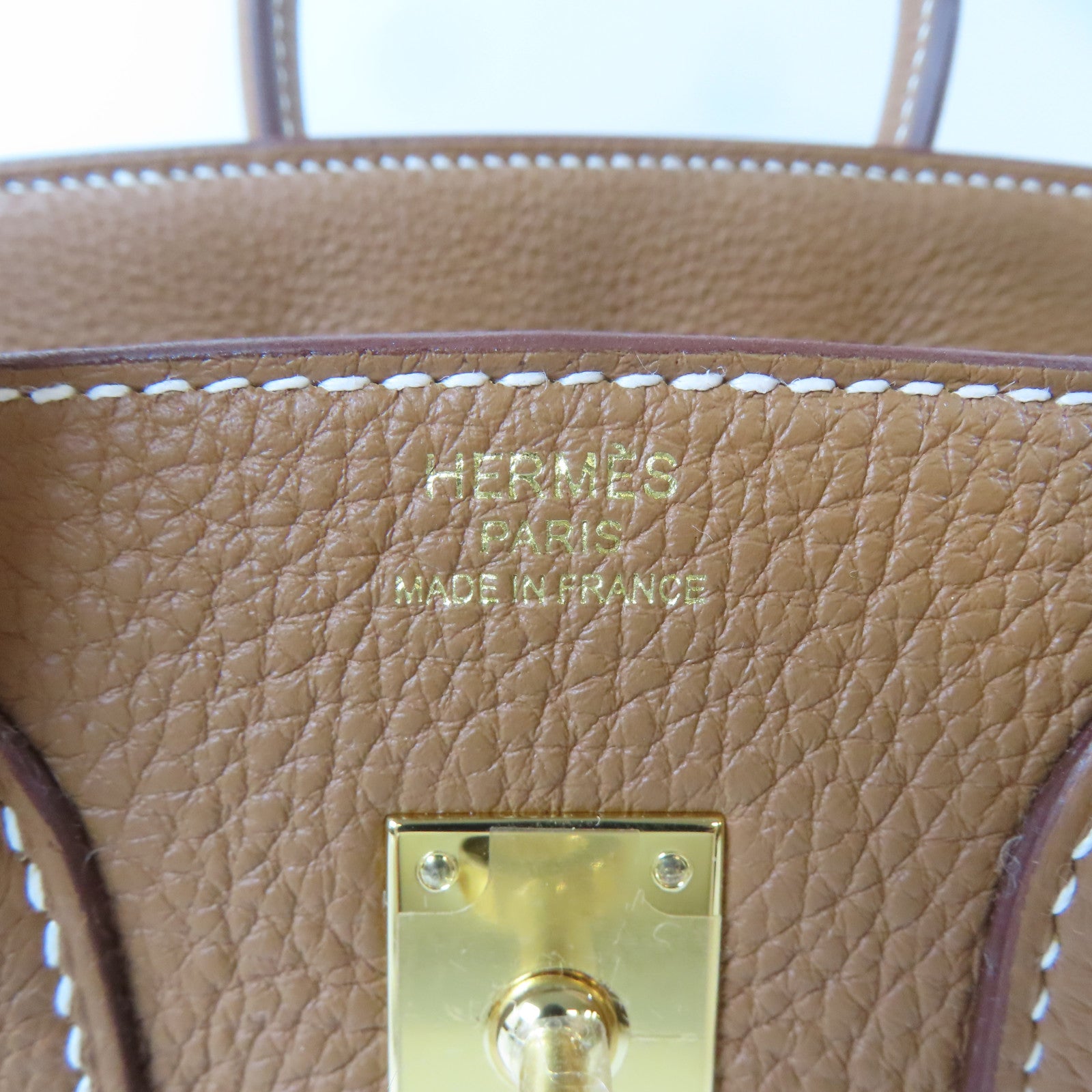 HERMES Togo皮革Birkin 25金扣手挽袋Gold/金色/啡色