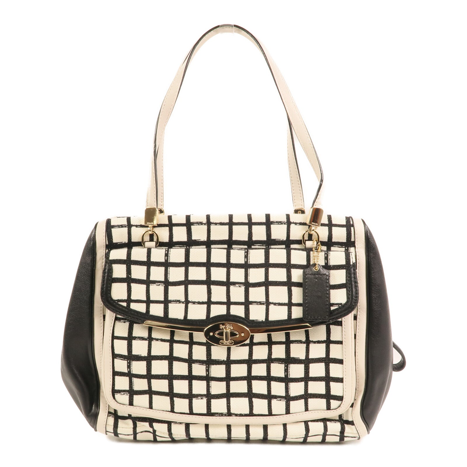 COACH 帆布Shoulder Bag金扣肩背袋