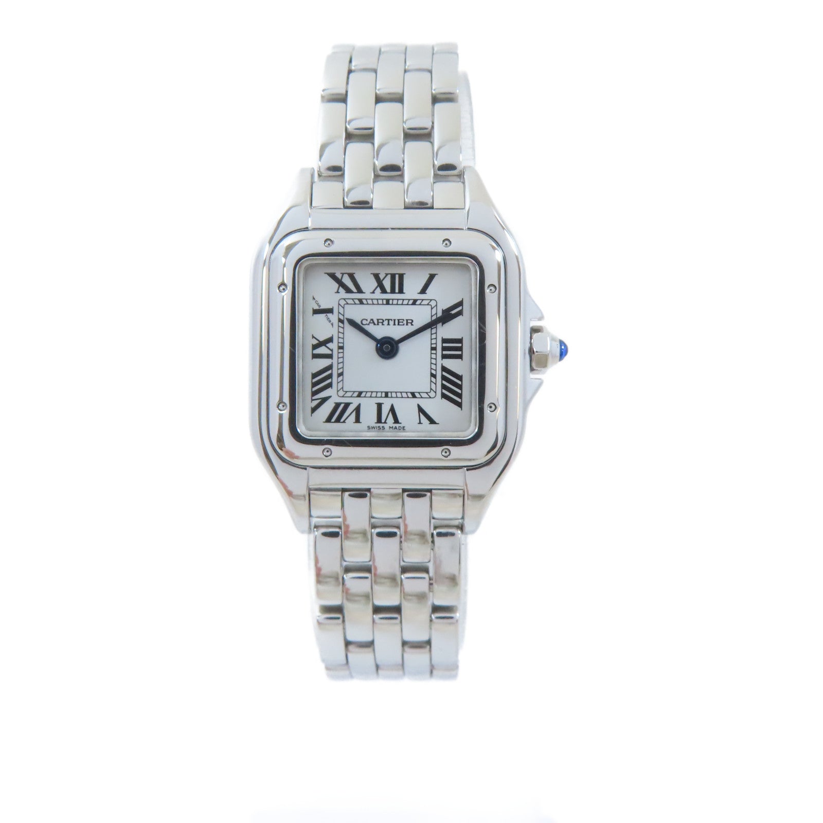 CARTIER Panthere不鏽鋼手錶石英機芯白色
