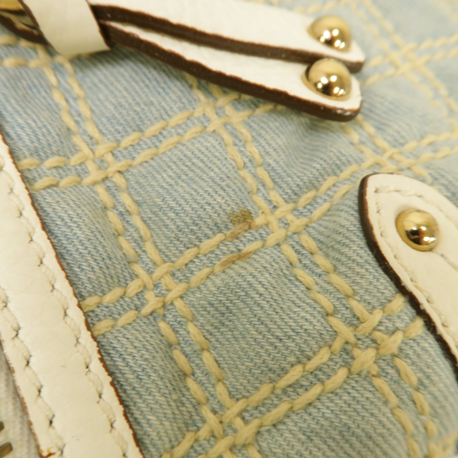 MARC JACOBS 帆布Shoulder Bag金扣肩背袋藍色