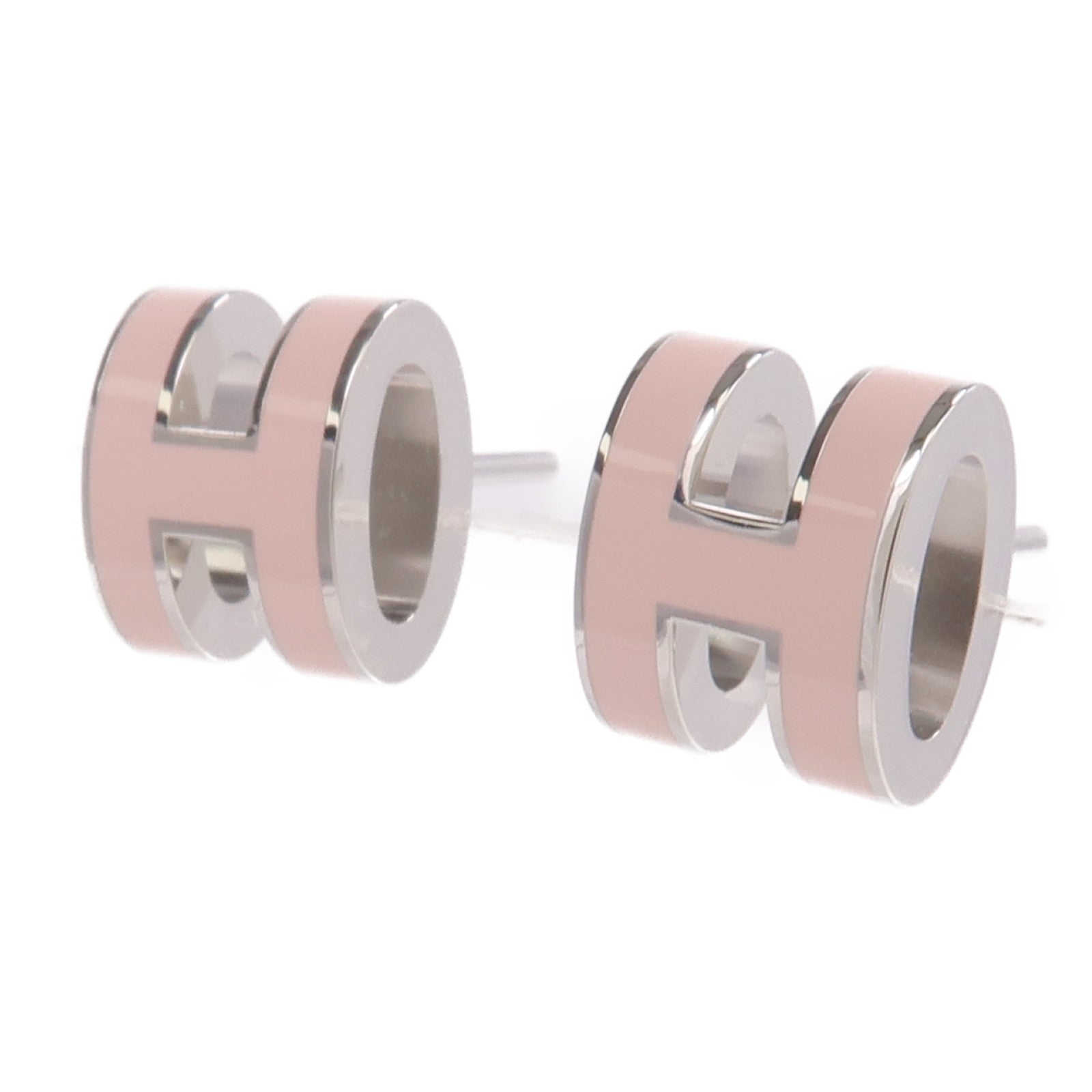 HERMES 金屬Mini Pop H Earrings耳環Rose Dragee
