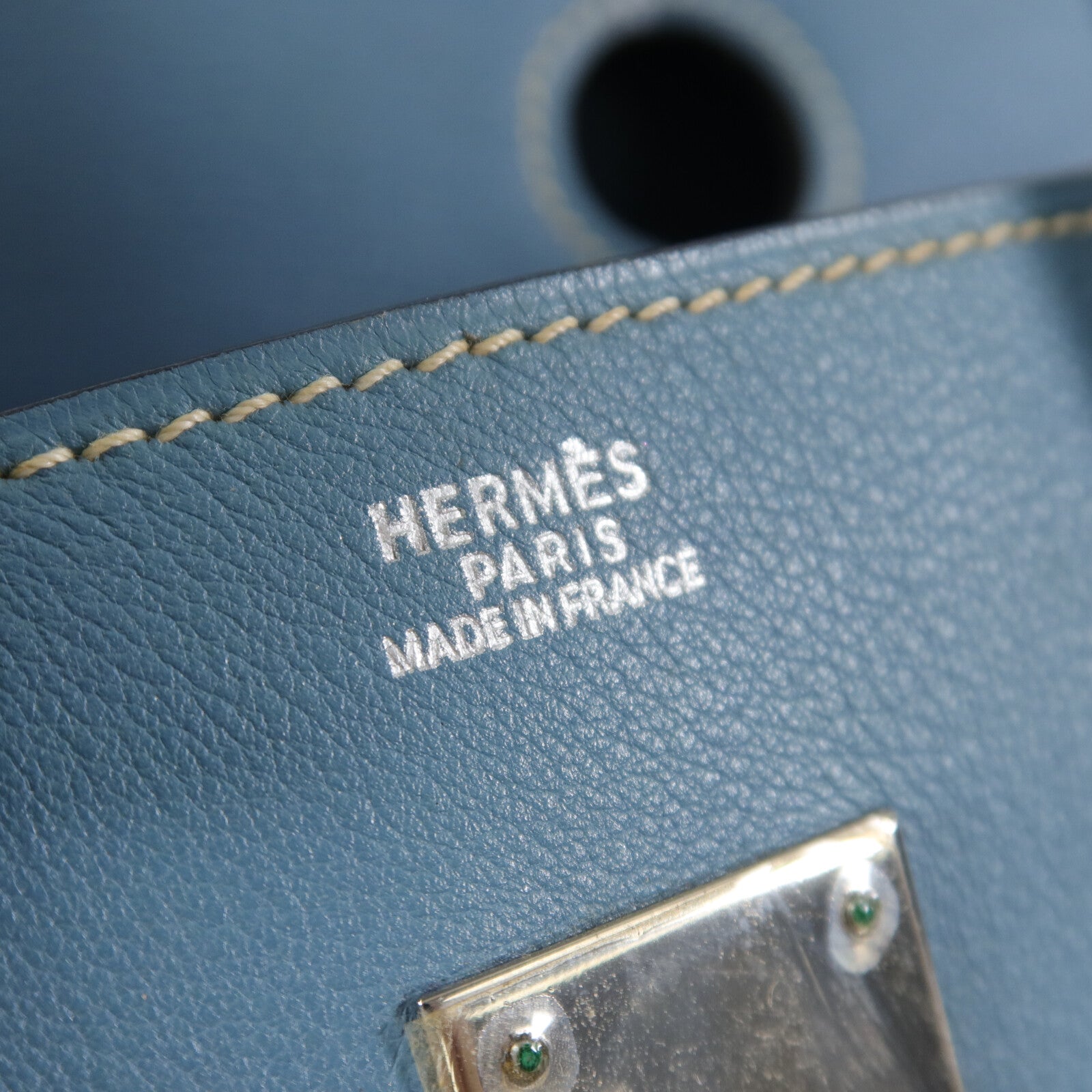 HERMES Denmin Tolie Birkin HAC 32手挽袋Bleu Jean