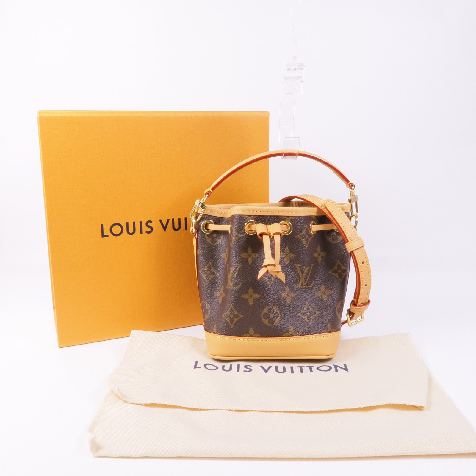 LOUIS VUITTON Monogram Nano Noe金扣手挽肩背兩用袋
