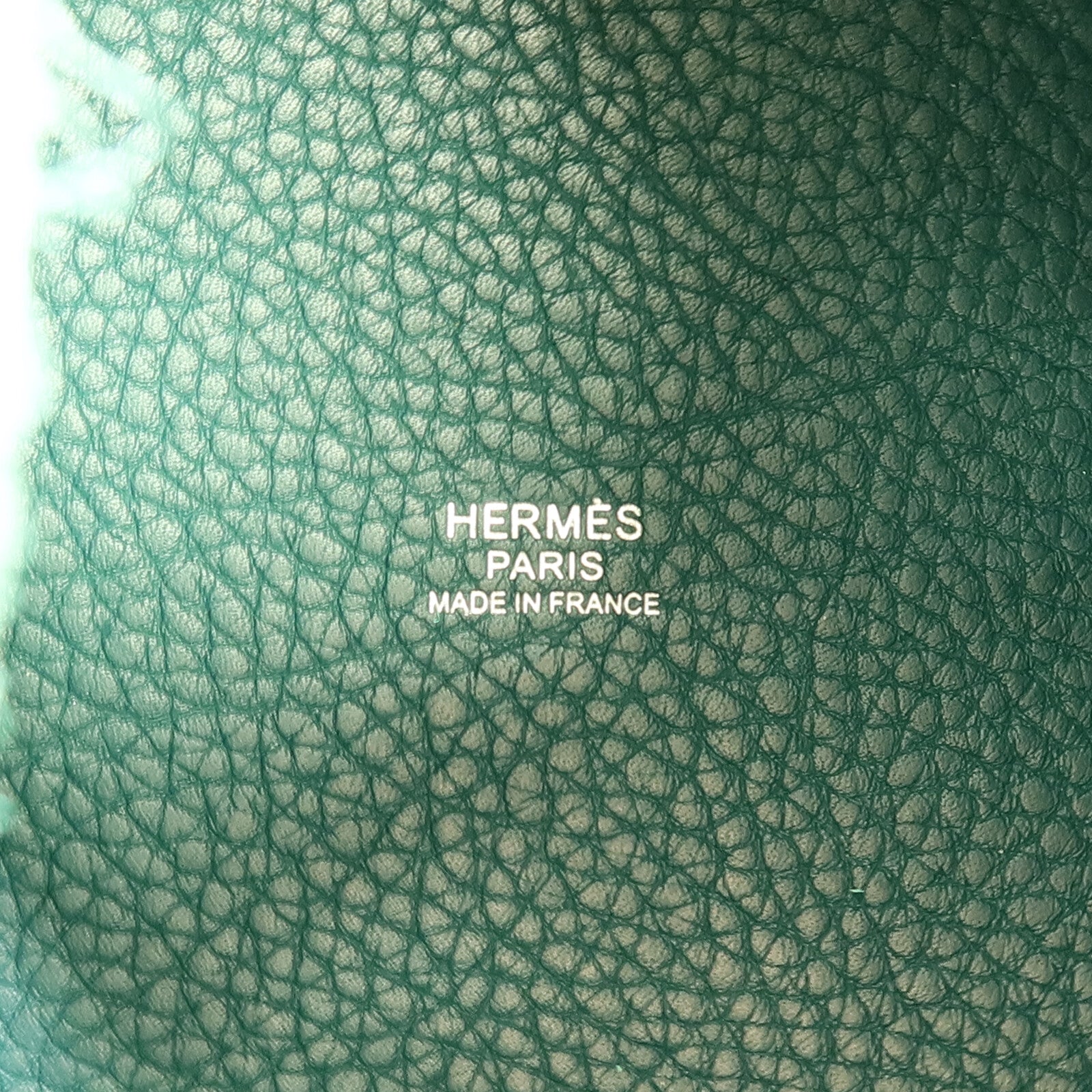 HERMES Clemence皮革Picotin PM手挽袋Vert Bosphore