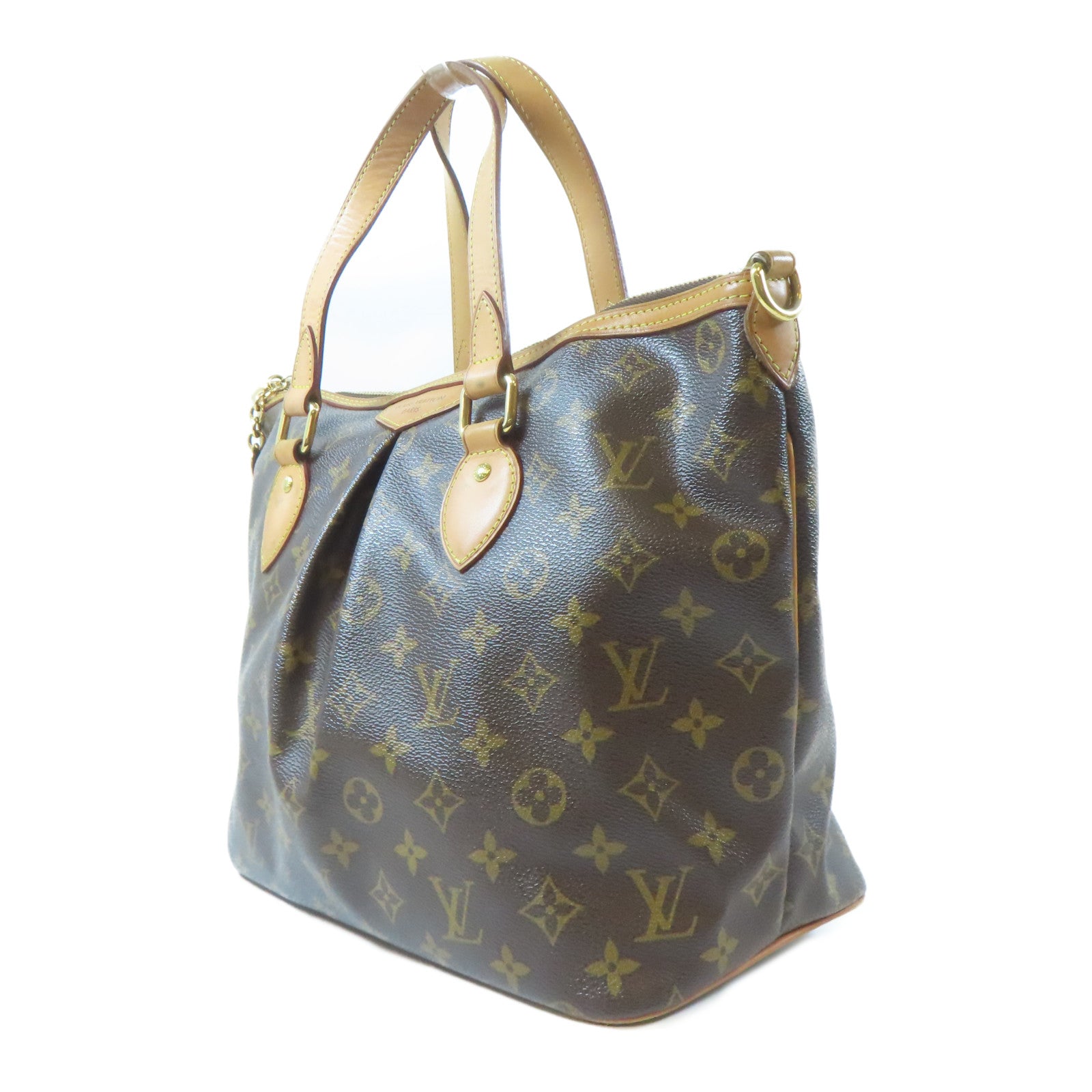 LOUIS VUITTON Monogram Palermo PM金扣手挽肩背兩用袋啡色
