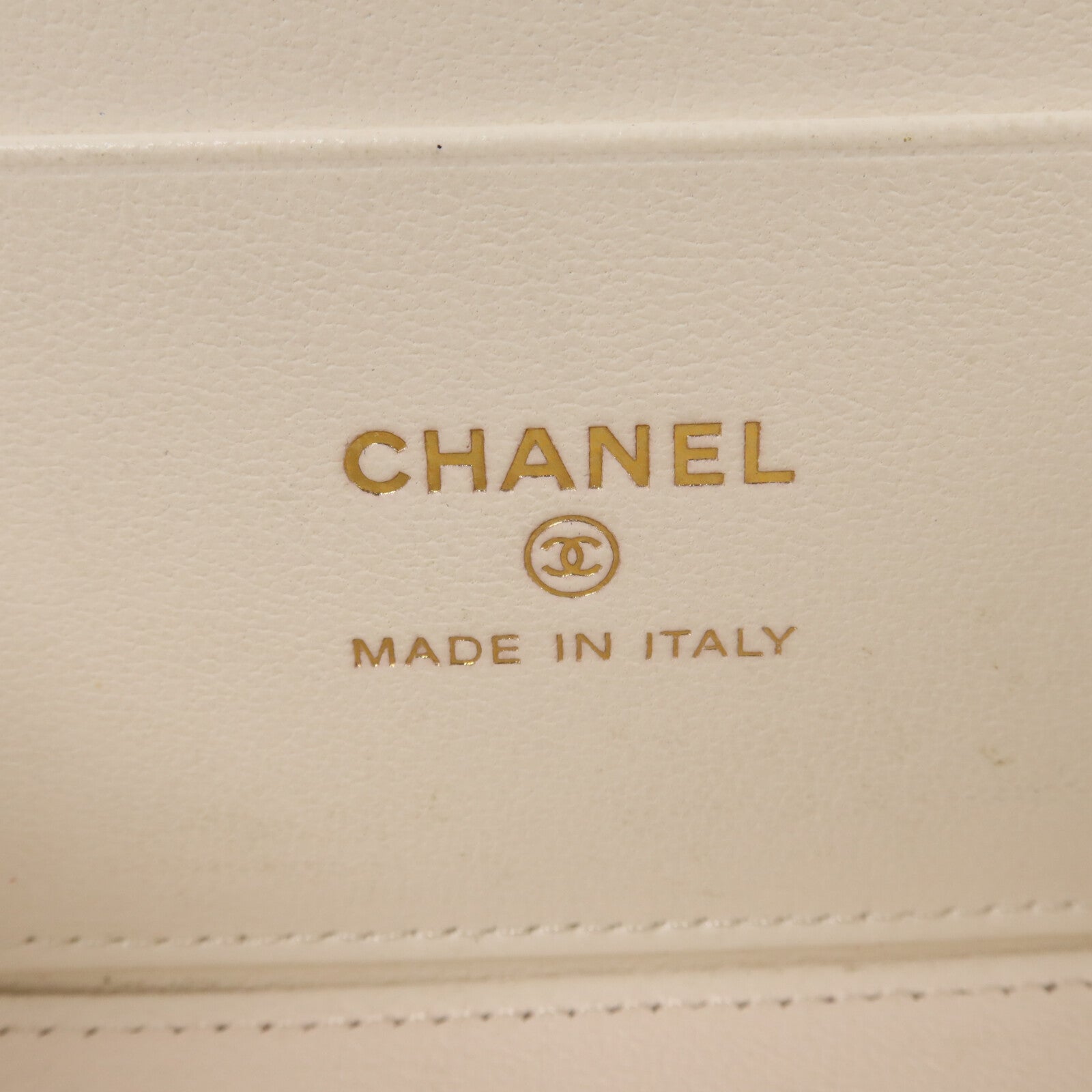 CHANEL 羊皮皮革Vanity Case鏈帶肩背袋