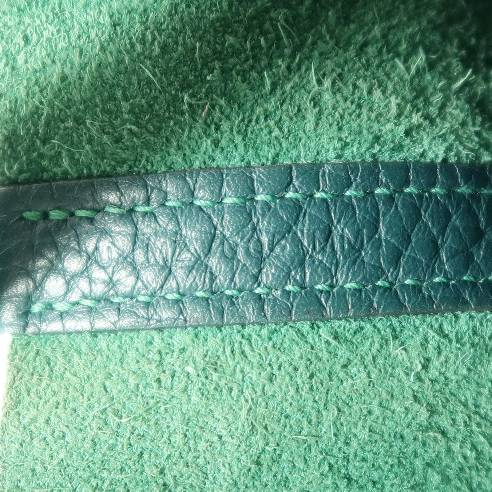 HERMES Clemence皮革Picotin PM手挽袋Vert Bosphore